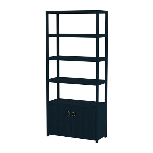 Lark  4- Tier Etagere  Etagere Bookcase in Navy Blue  5674291