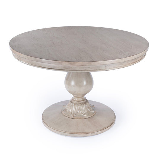 Evie 48" Round Pedestal Dining Table in Light Brown  5716247