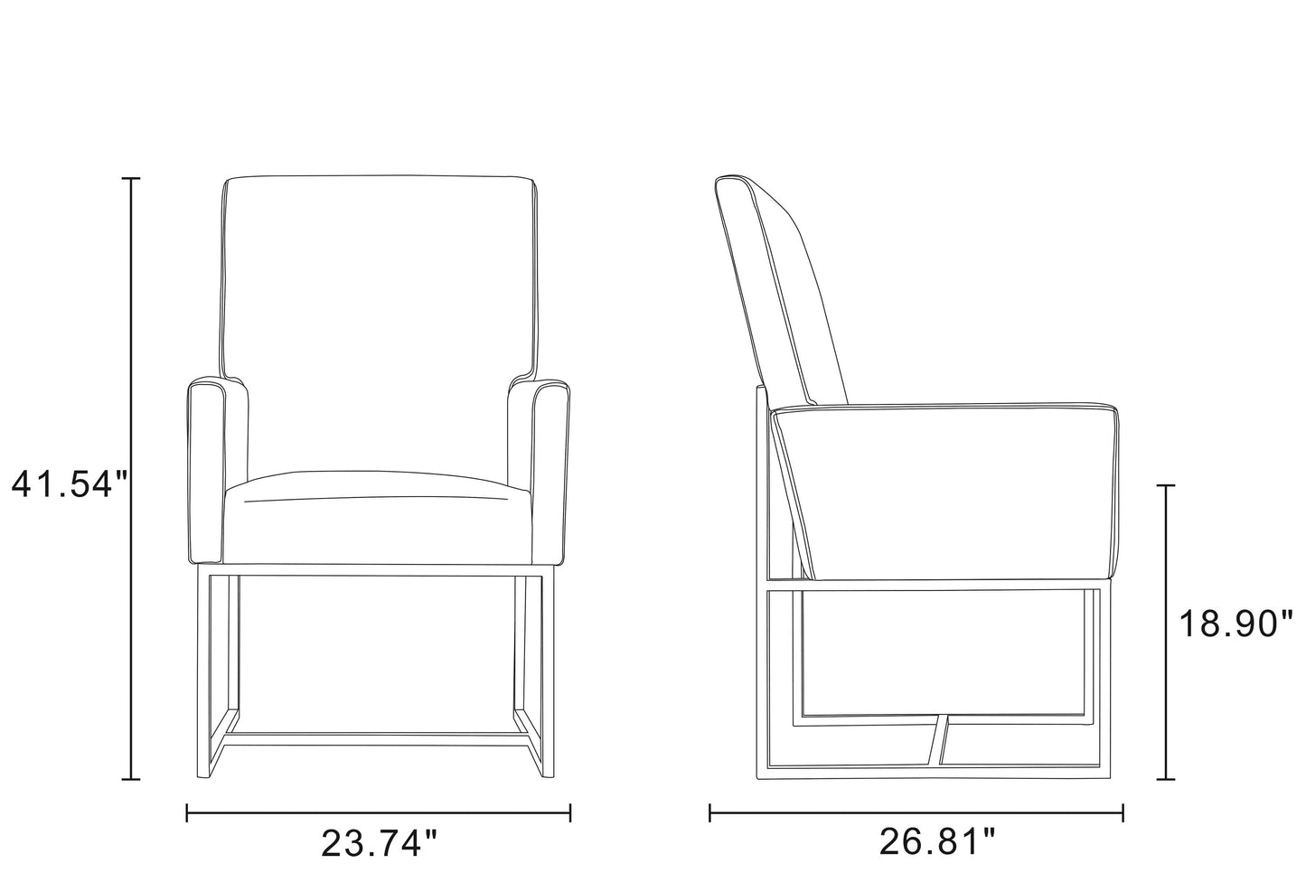 Manhattan Comfort Element Steel Dining Chairs (Set of 8) 6-DC2930-ST