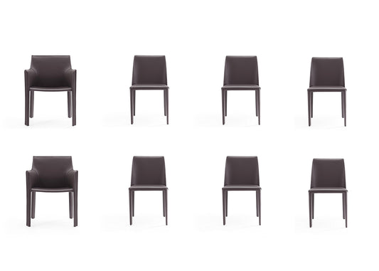 Manhattan Comfort Paris Grey Dining Chairs (Set of 8) 6-DC3432-GY