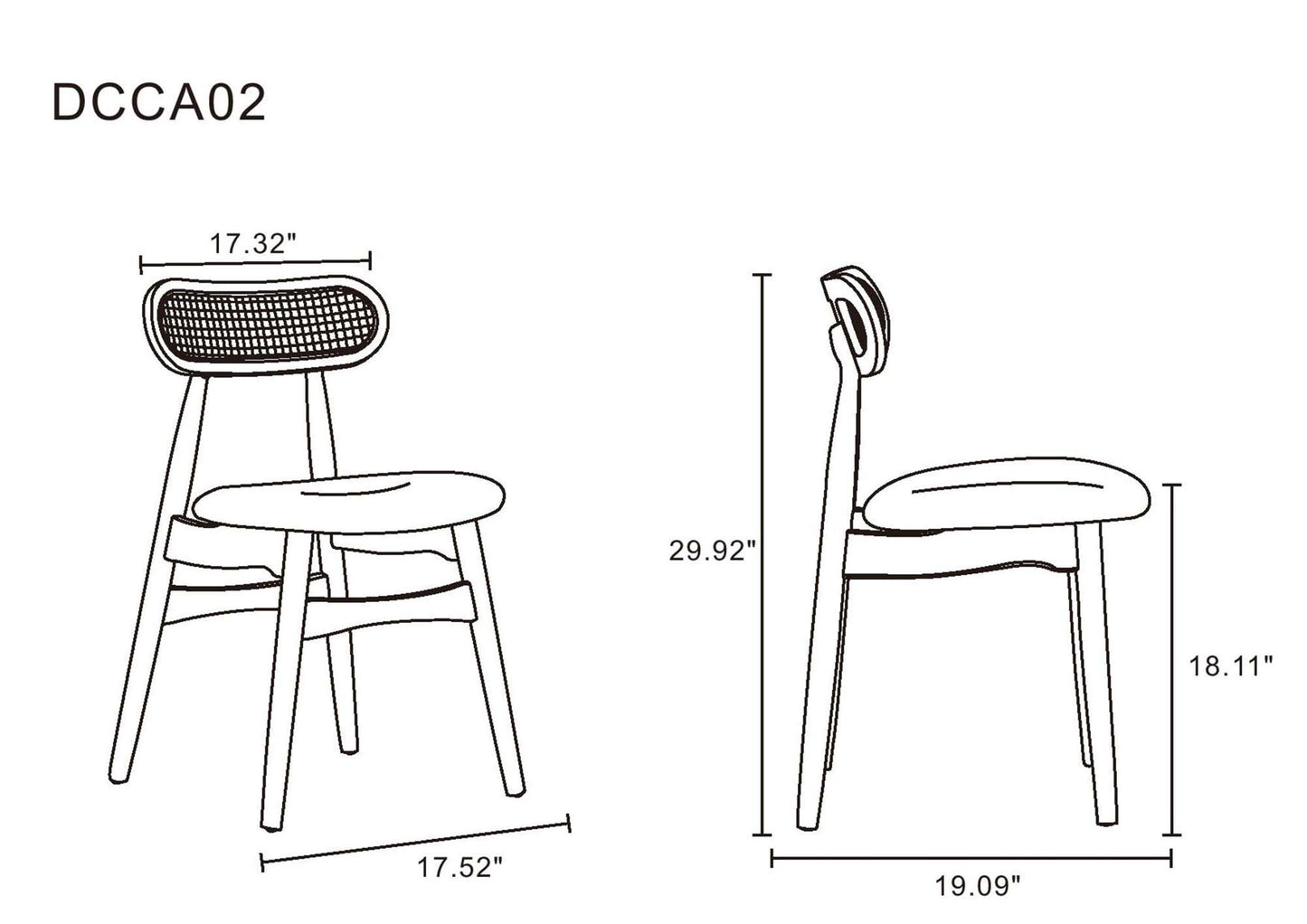 Manhattan Comfort 7-Piece Rockaway Modern 70.86 Solid Wood Dining Set with Dining Chairs