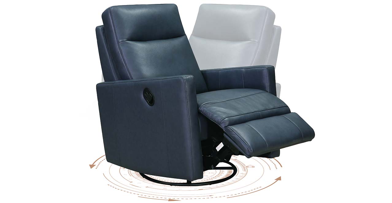 Ashby Power and Manual Headrest Recliner Collection with Swivel and Glider Options