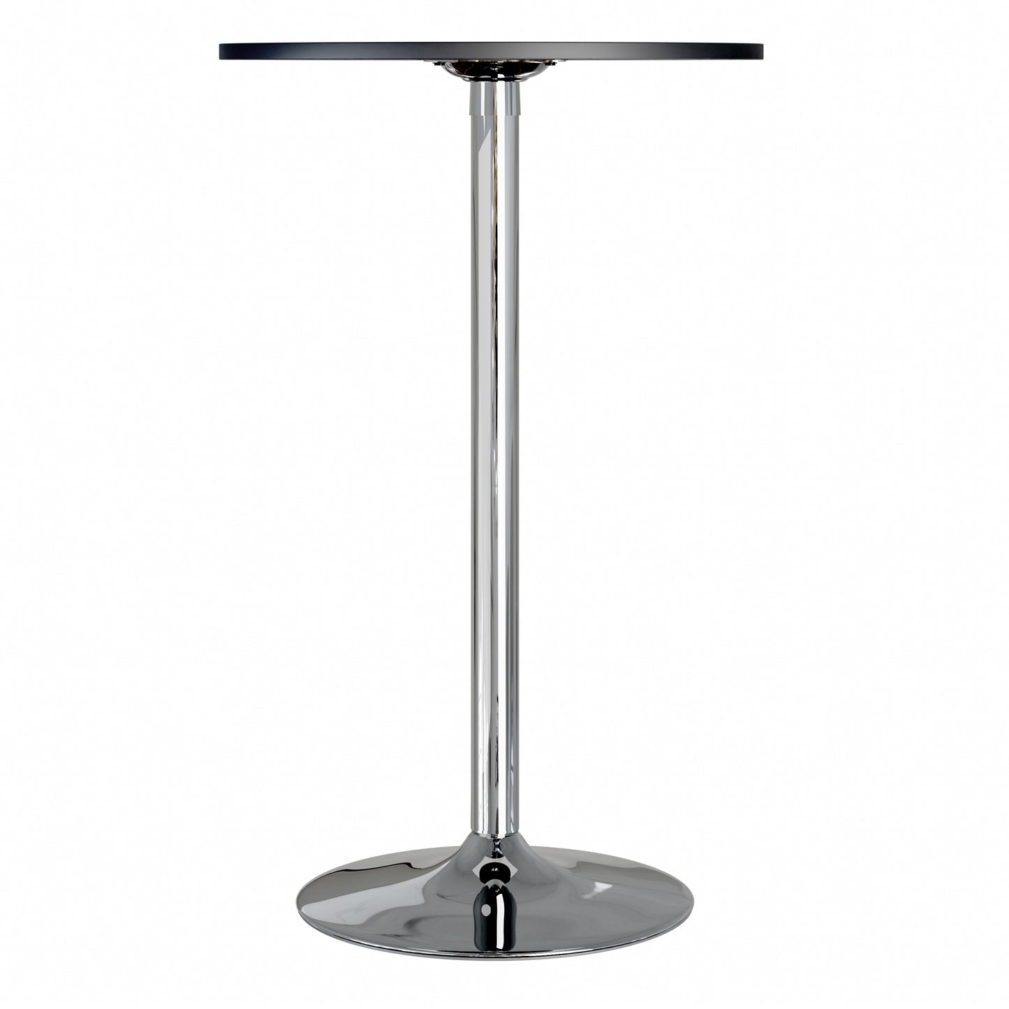 Spectrum 28" Round Pub Table, Black and Chrome