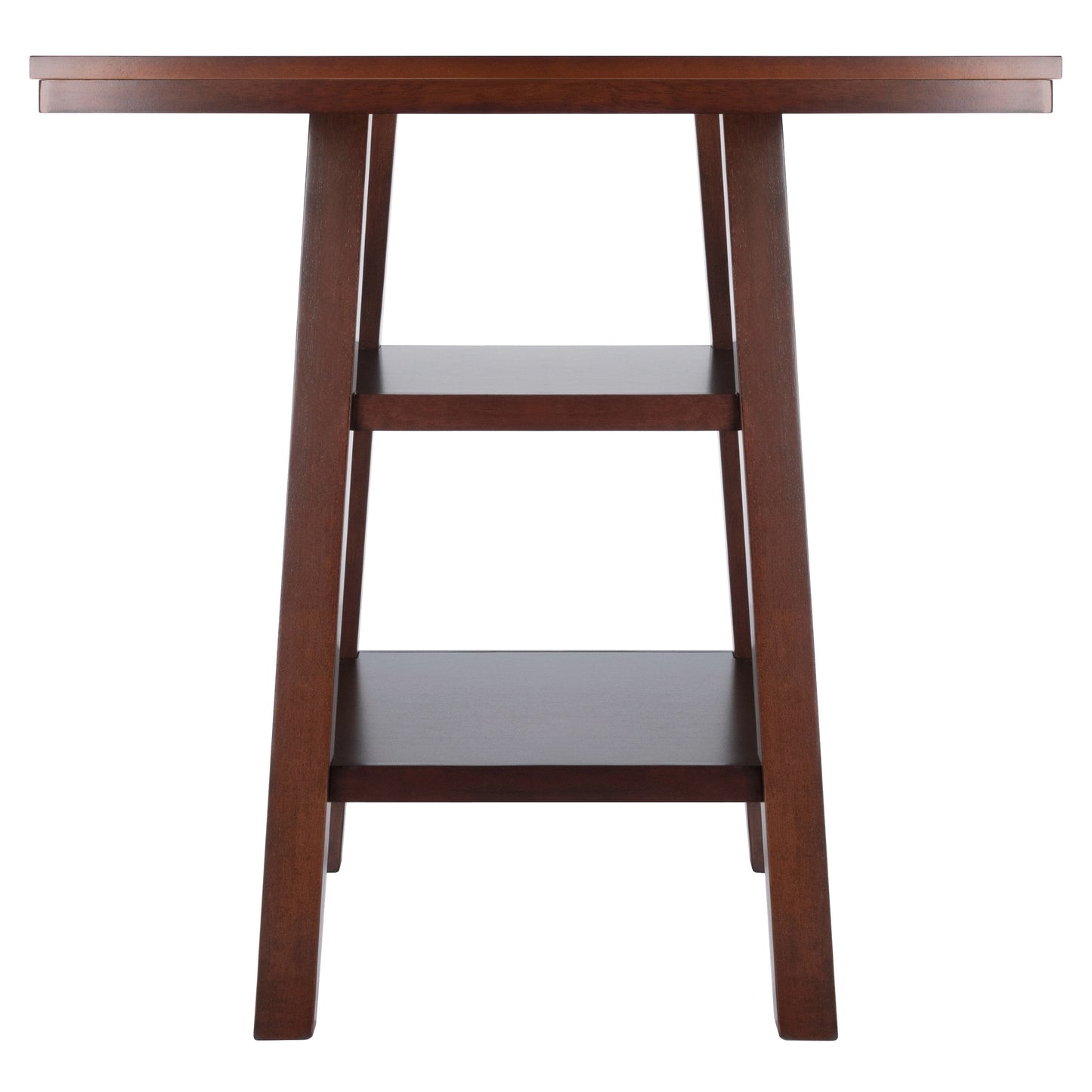 Orlando High Table with Shelves, Walnut