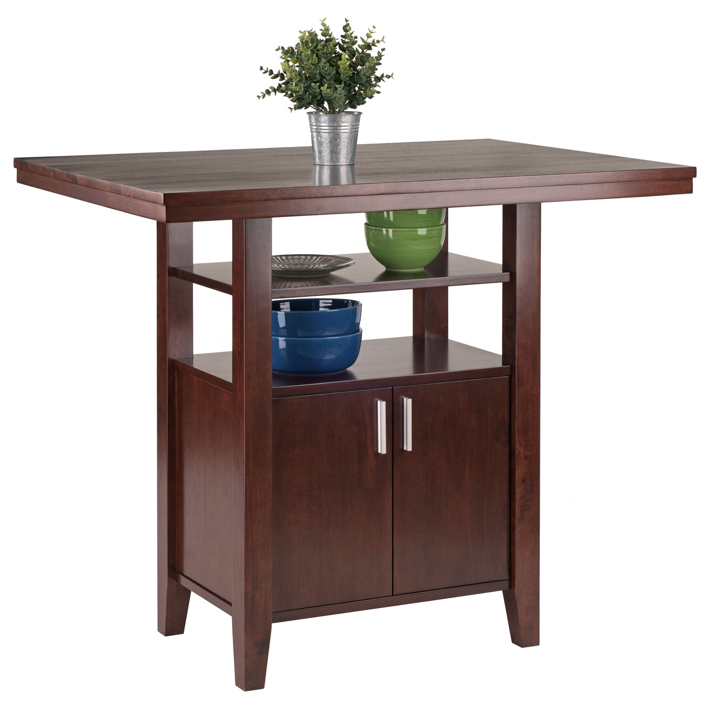 Albany High Table with Cabinet, Walnut