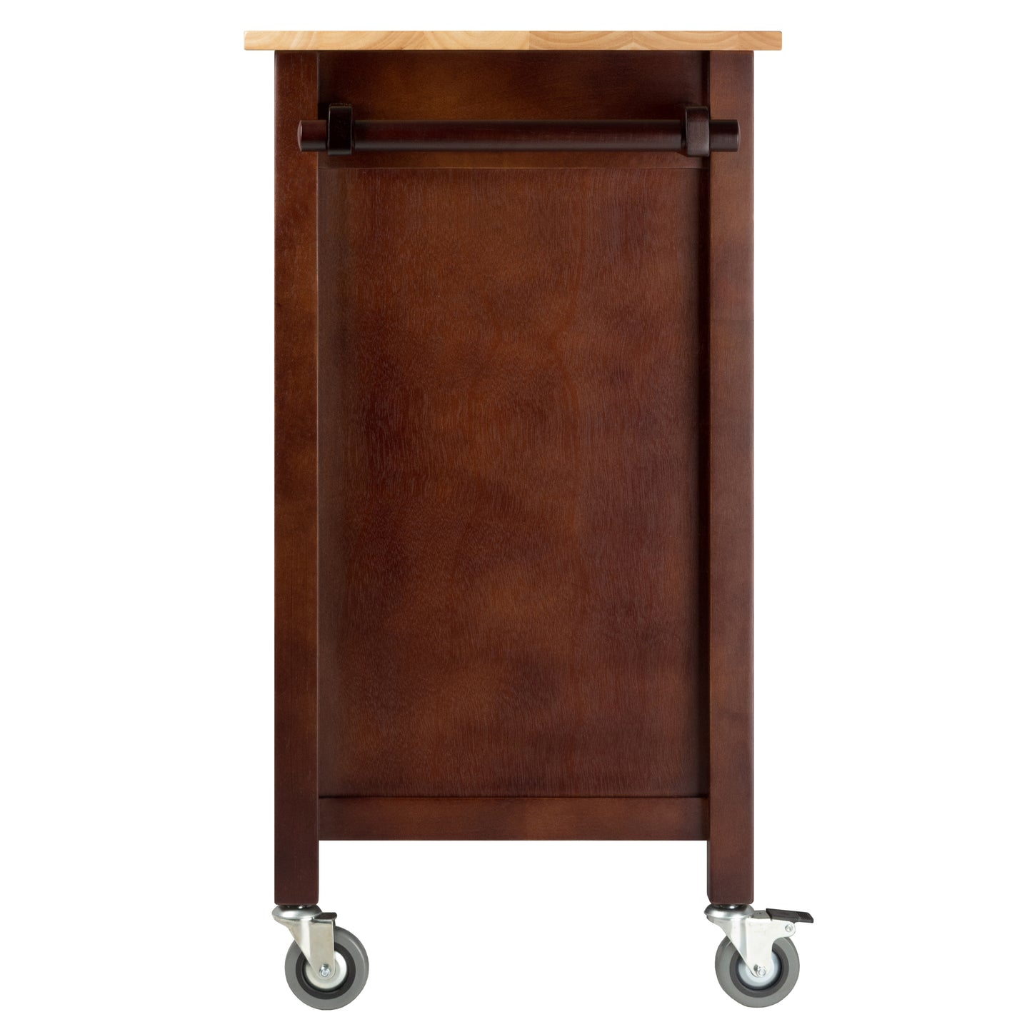 Mabel Utility Kitchen Cart, Walnut and Natural