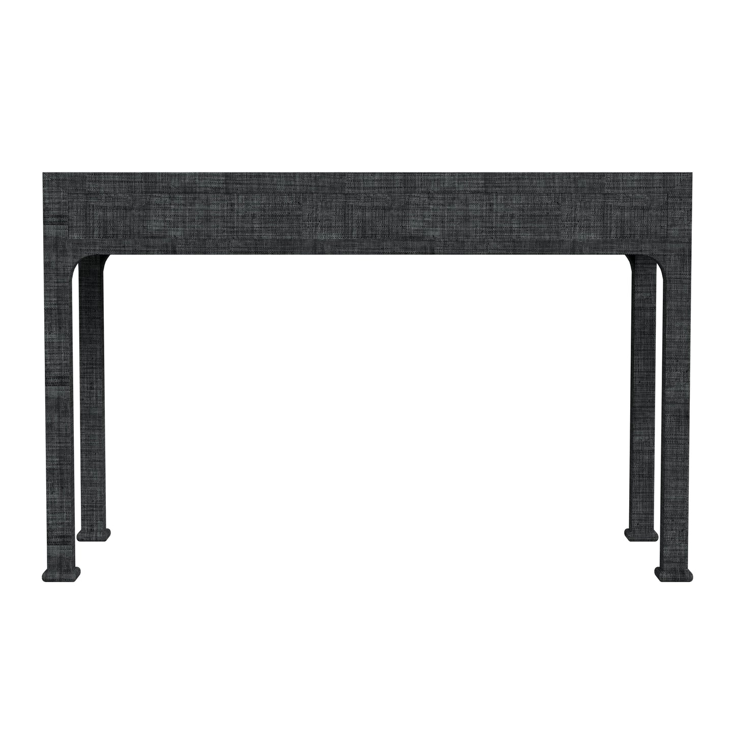 Chatham Raffia and Wood 2- Drawer Desk in Charcoal in Charcoal  9746420