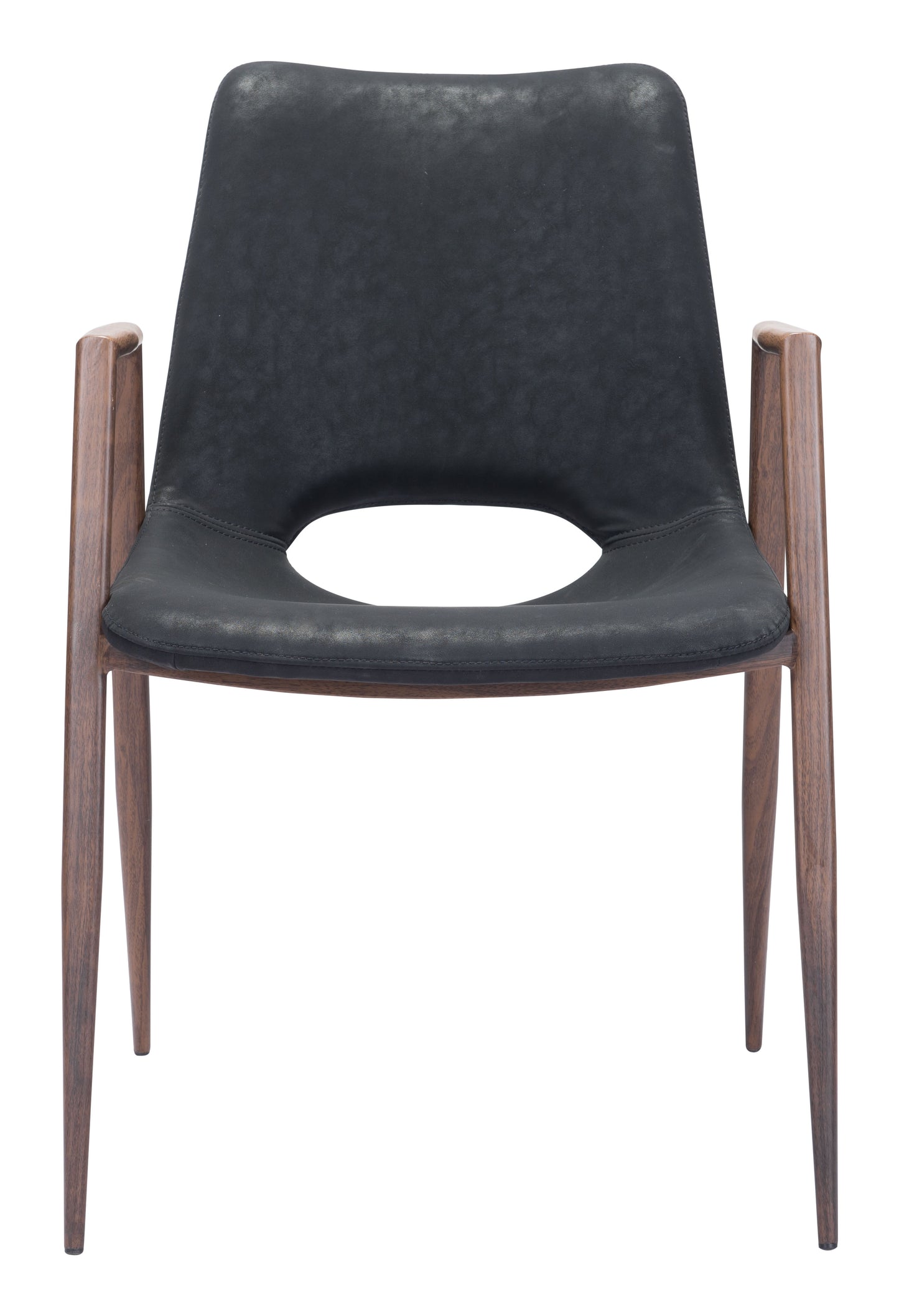 Desi Dining Chair (Set of 2) Black & Walnut