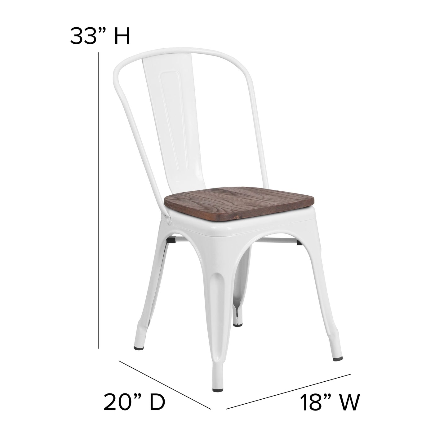 Stackable Metal Dining Chair for Indoor Spaces