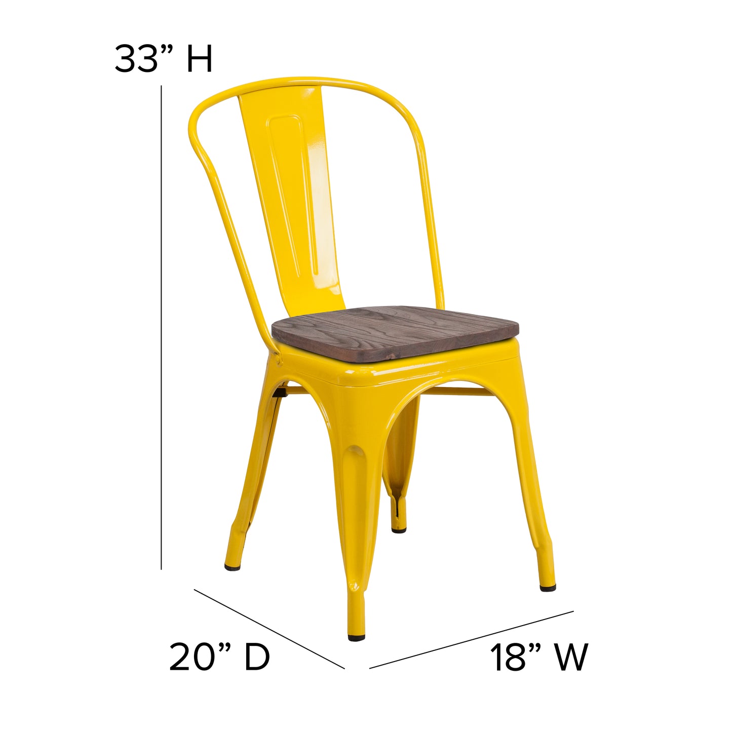 Stackable Metal Dining Chair for Indoor Spaces