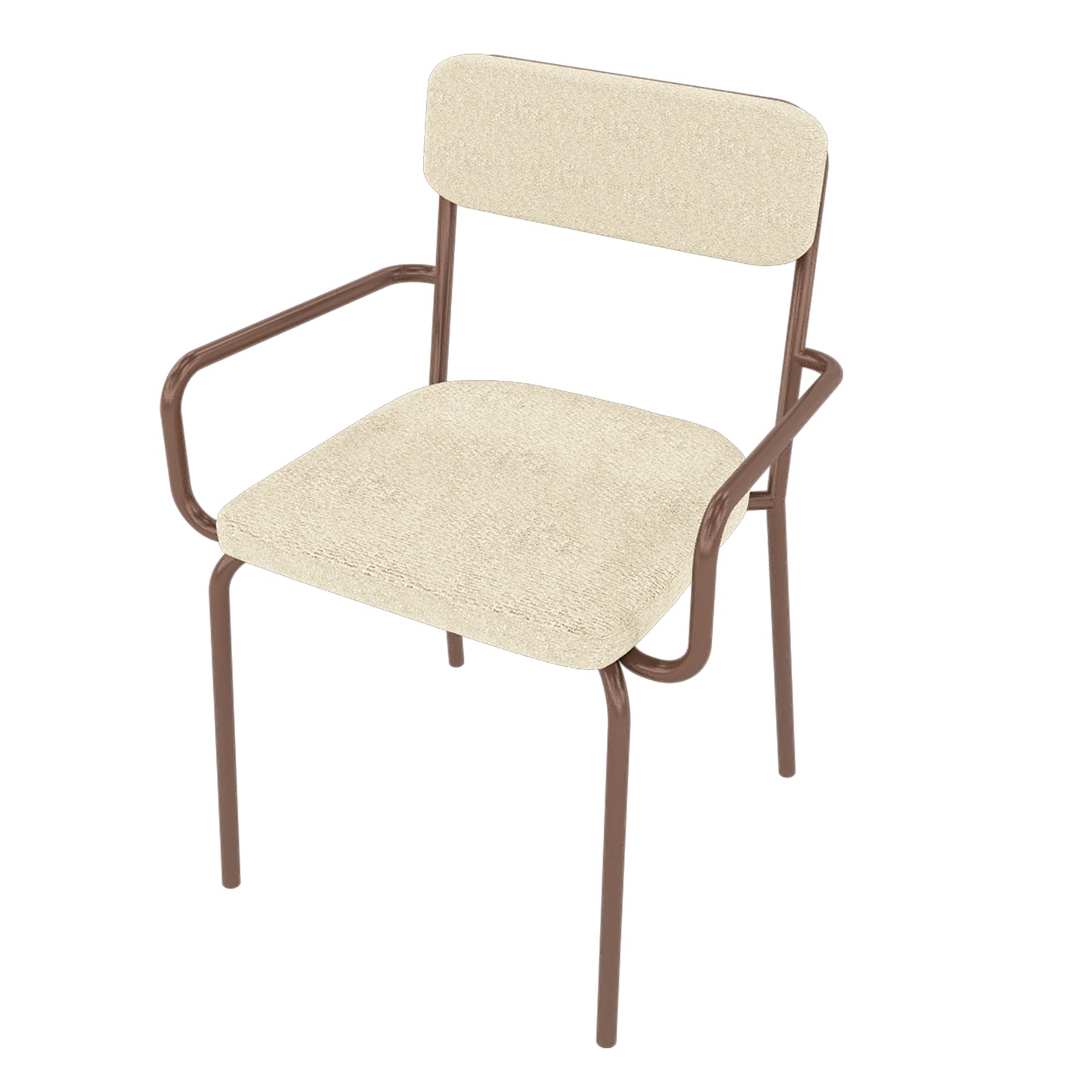 Manhattan Comfort Whythe PU Leather Dining Chair in Natural Linen & Corten DC-2PZ-111