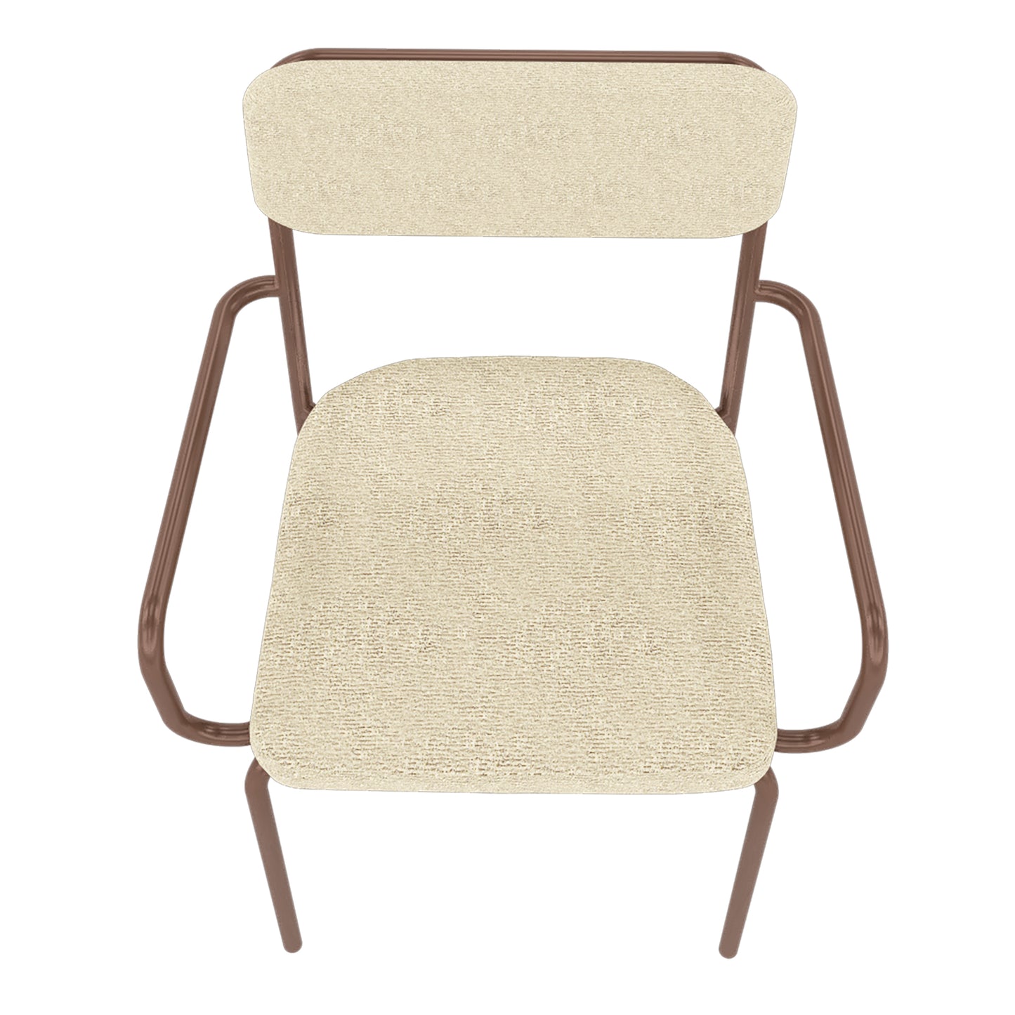 Manhattan Comfort Whythe PU Leather Dining Chair in Natural Linen & Corten DC-2PZ-111