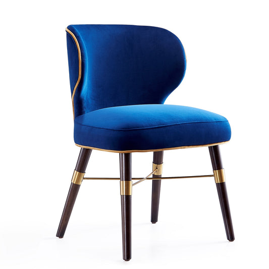 Manhattan Comfort Strine Royal Blue Velvet Dining Chair DC045-BL