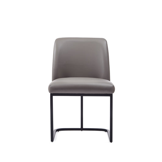 Manhattan Comfort Serena Faux Leather Dining Chair in Grey DC056-GY