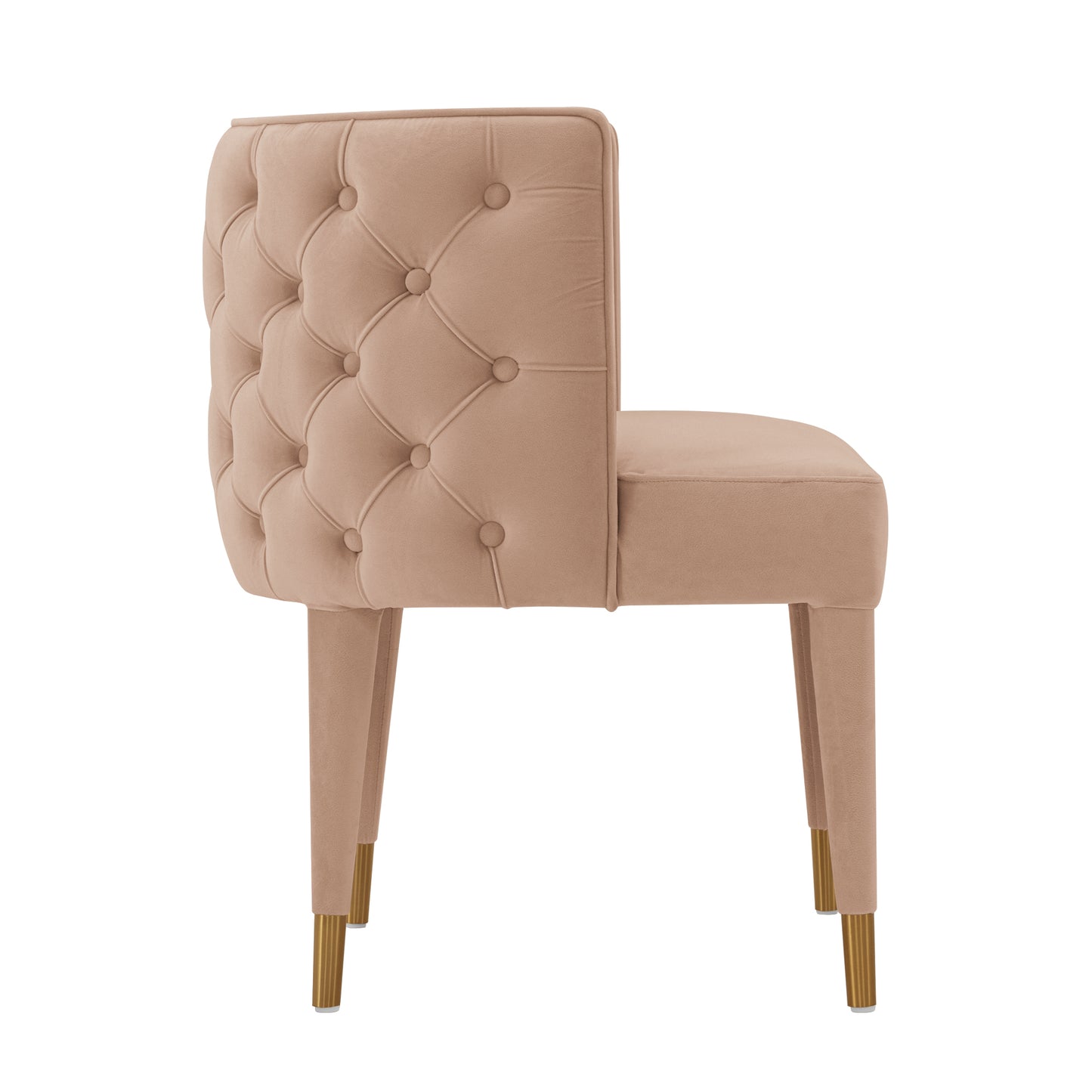 Manhattan Comfort Modern Maya Tufted Velvet Dining Chair in Nude DC079-ND