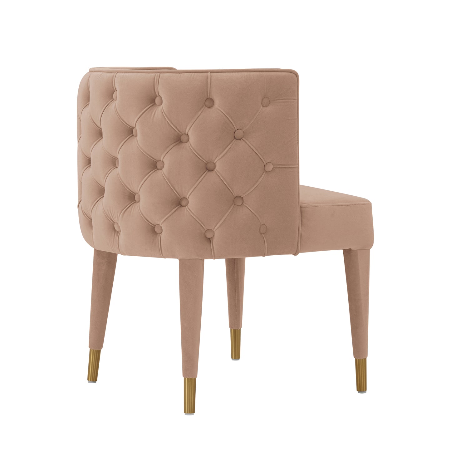 Manhattan Comfort Modern Maya Tufted Velvet Dining Chair in Nude DC079-ND