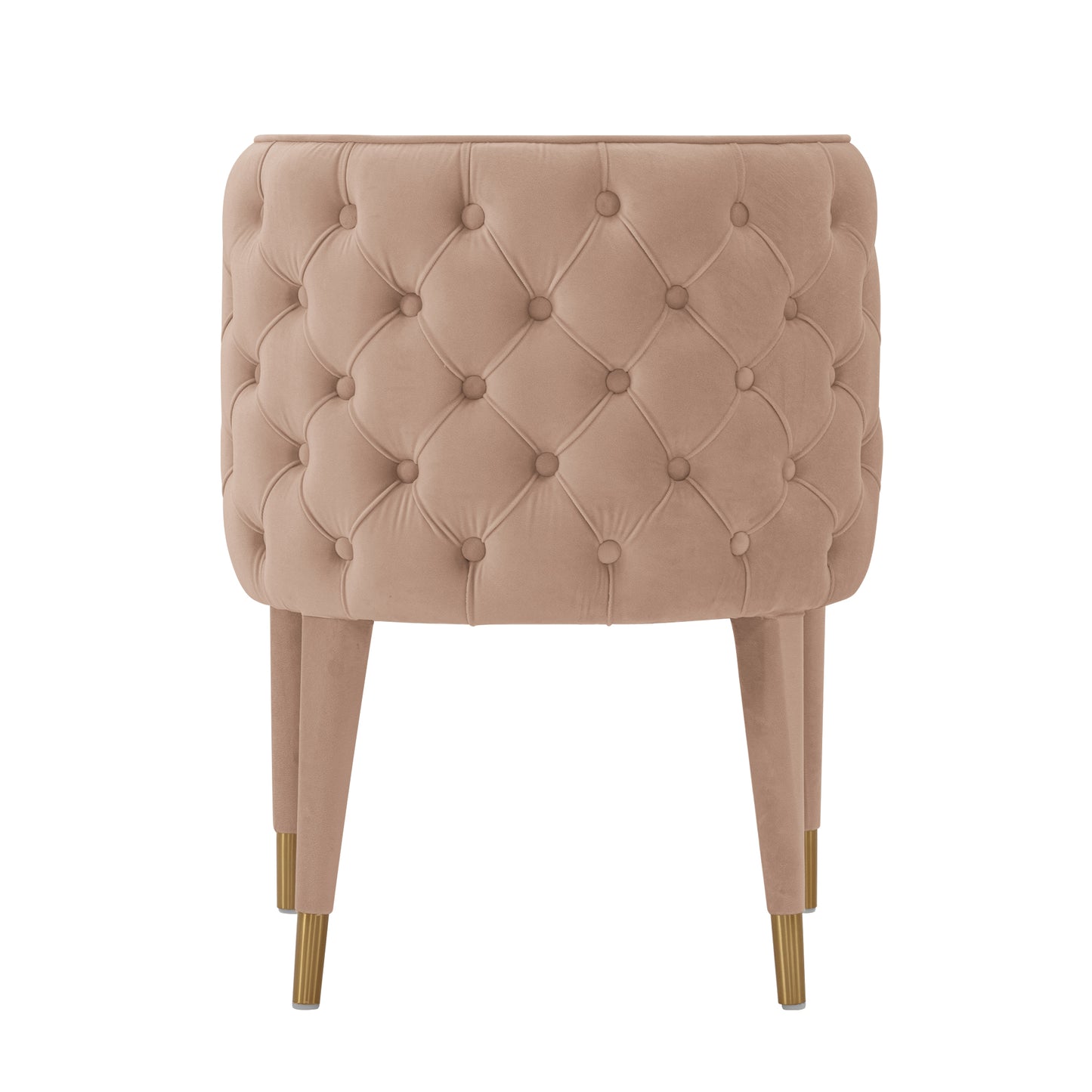 Manhattan Comfort Modern Maya Tufted Velvet Dining Chair in Nude DC079-ND