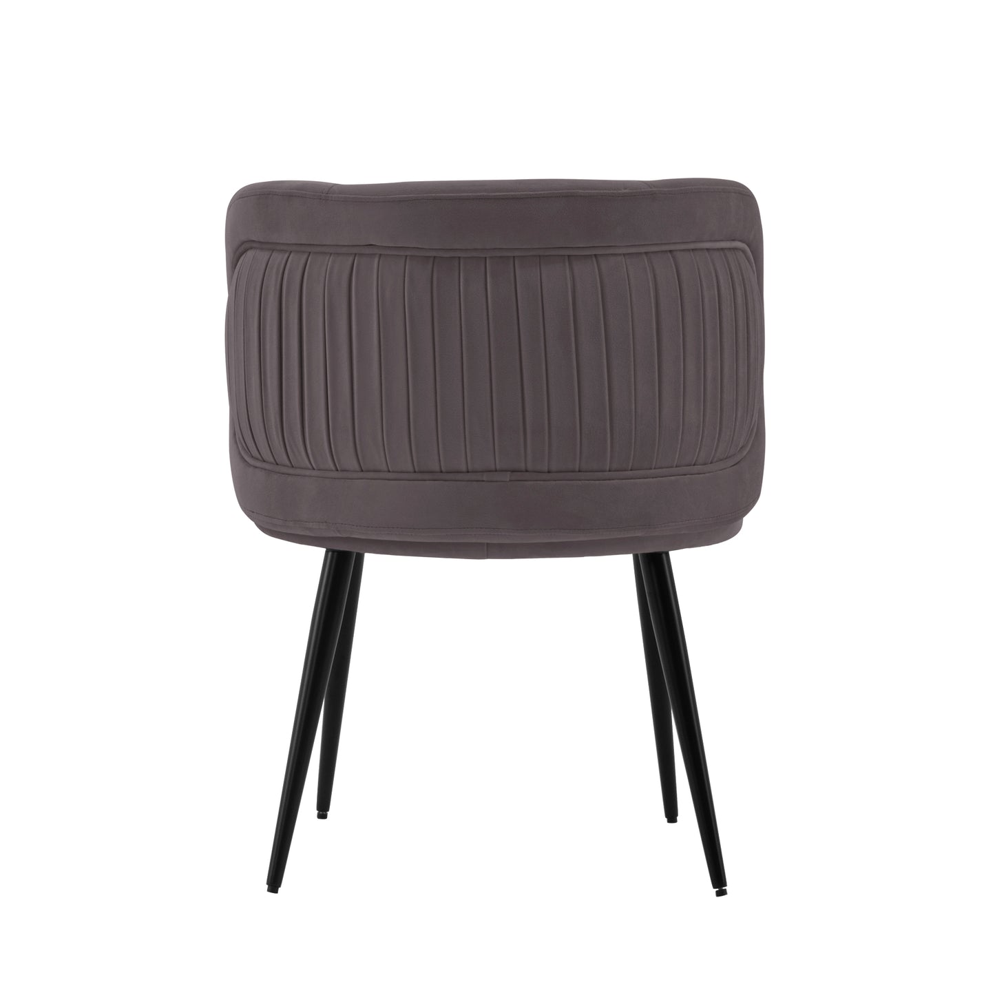 Manhattan Comfort Modern Kaya Pleated Velvet Dining Chair in Grey DC080-GY