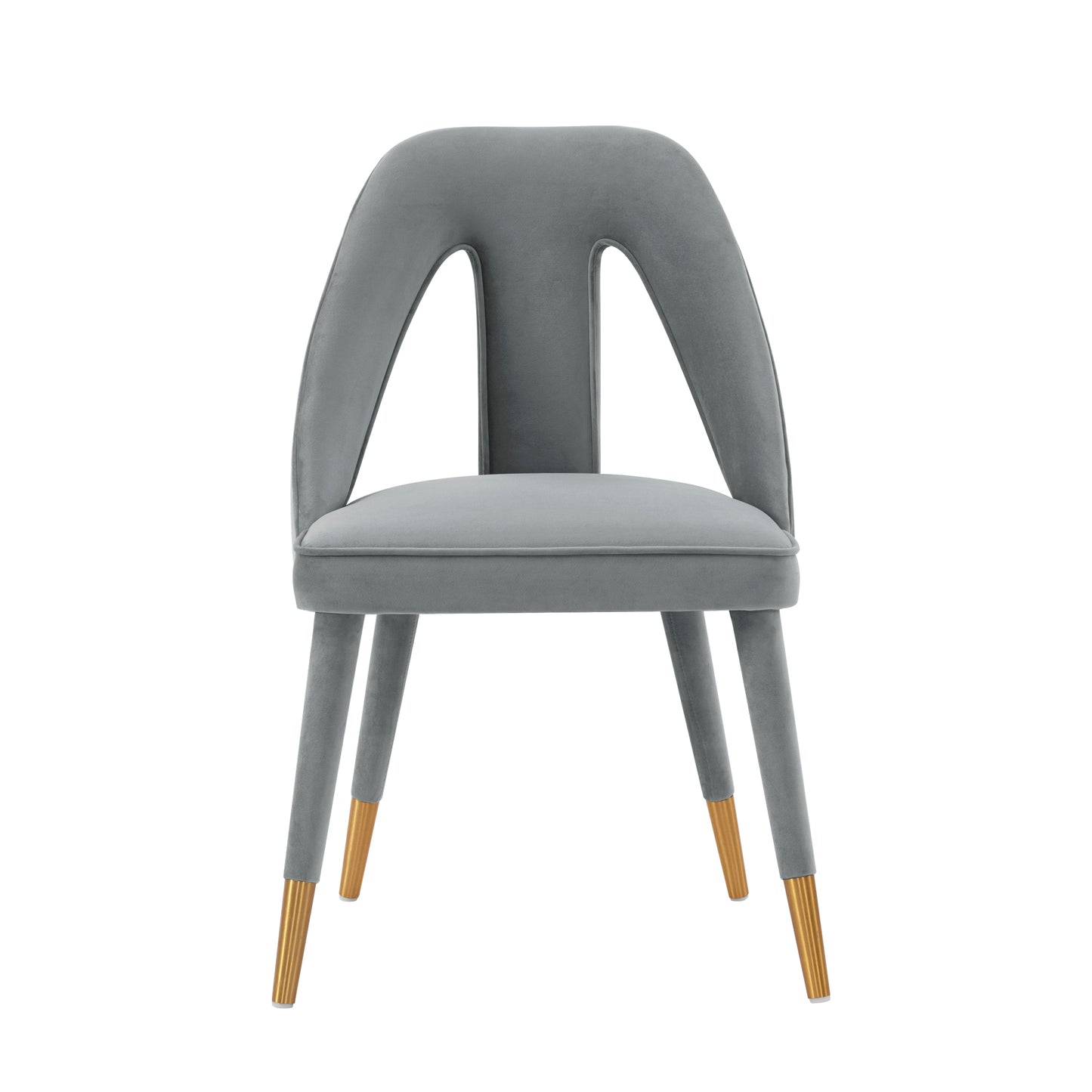 Manhattan Comfort Modern Neda Velvet  Dining Chair in Grey DC081-GY