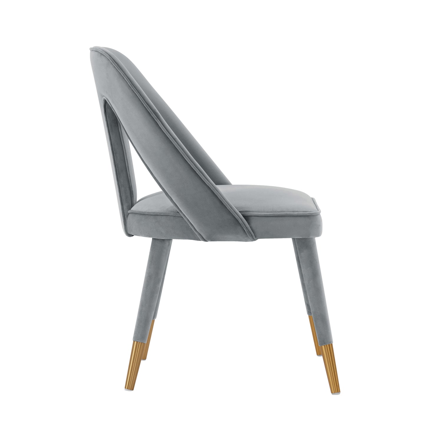 Manhattan Comfort Modern Neda Velvet  Dining Chair in Grey DC081-GY