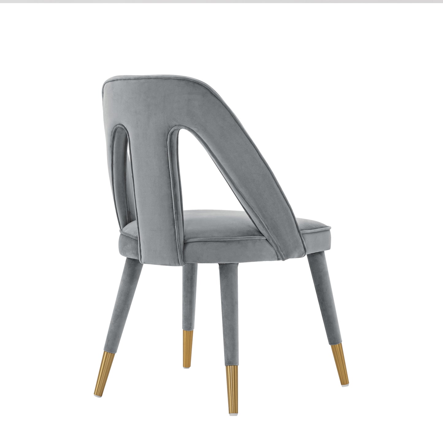 Manhattan Comfort Modern Neda Velvet  Dining Chair in Grey DC081-GY