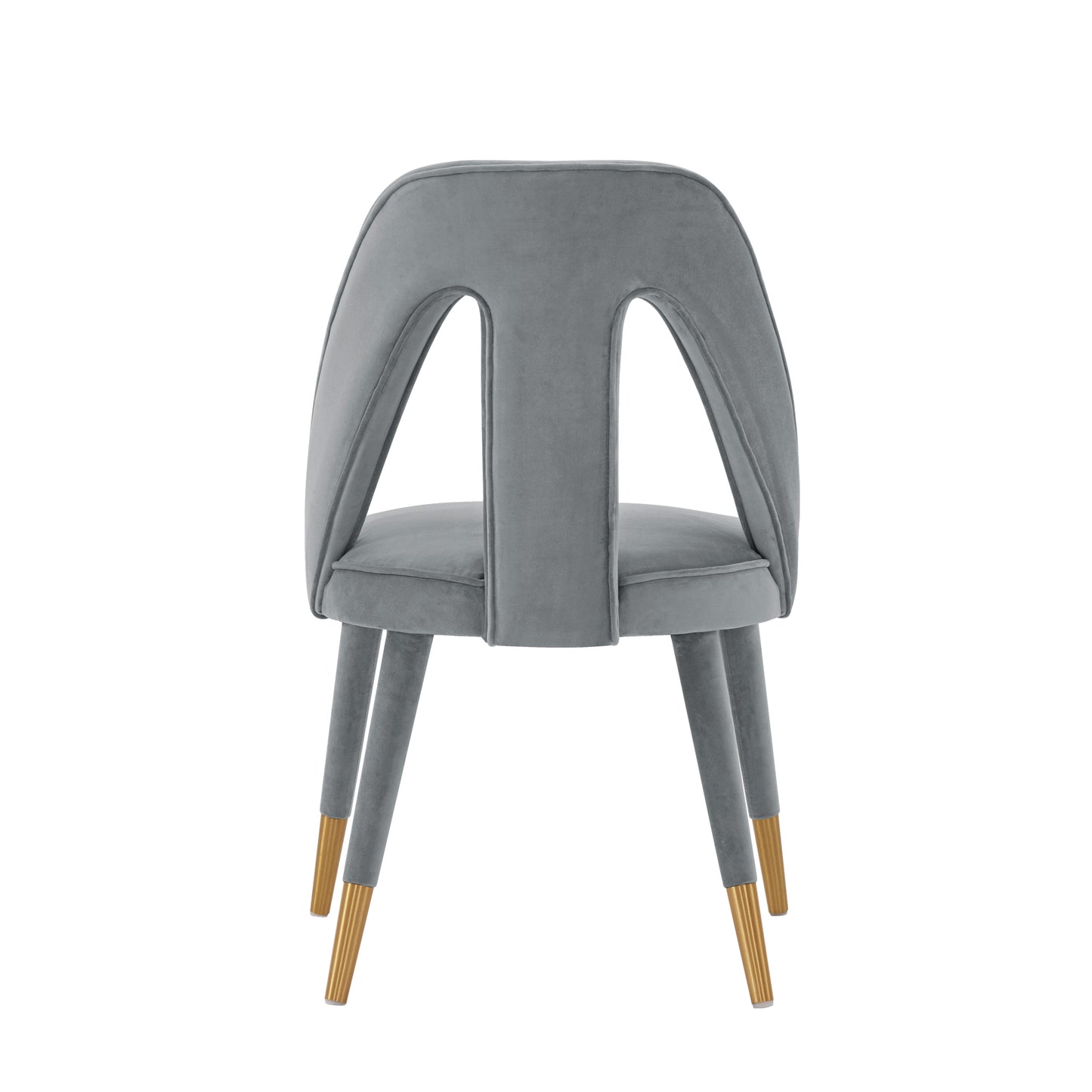 Manhattan Comfort Modern Neda Velvet  Dining Chair in Grey DC081-GY