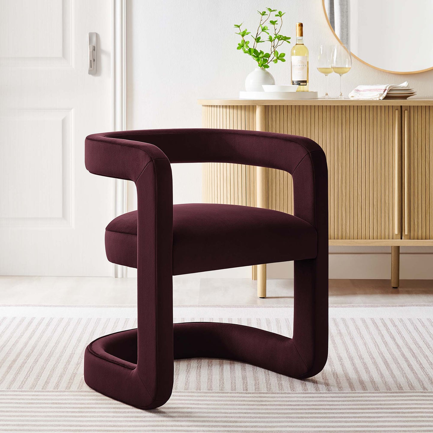 Winslow Barrel Performance Velvet Dining Chair by Modway