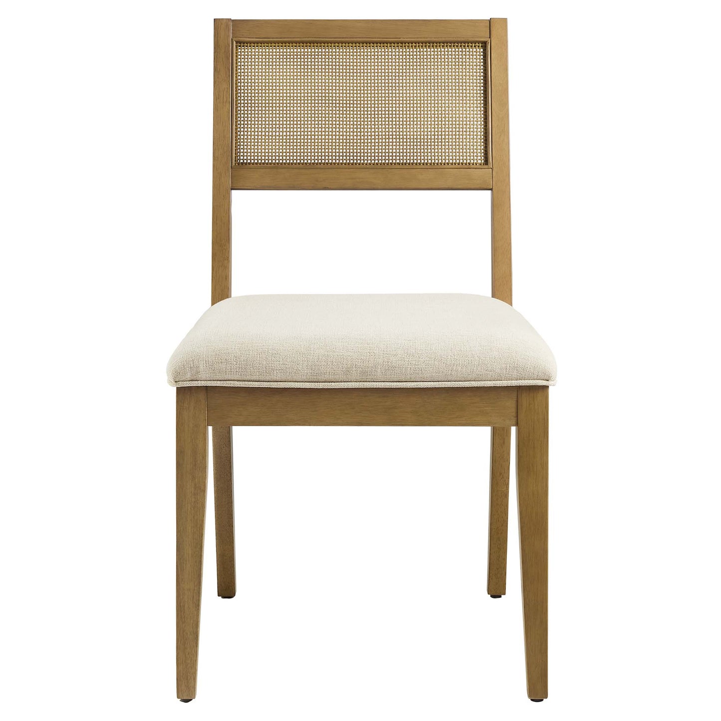 Nimba Faux Rattan Fabric Dining Chairs Set of 2 by Modway EEI-6781-FRO-HEI