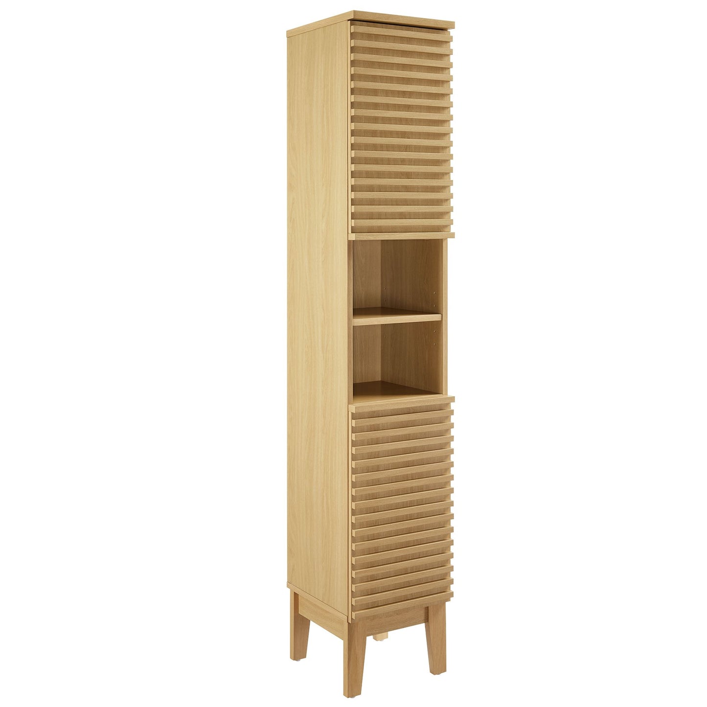 Render Tall Narrow Bathroom Storage Cabinet by Modway EEI-6851-OAK