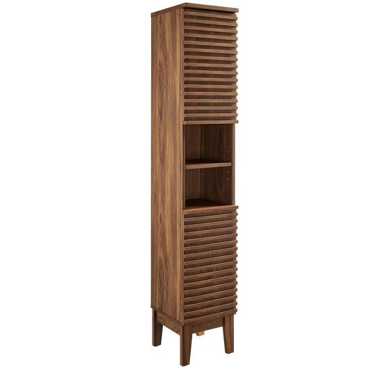 Render Tall Narrow Bathroom Storage Cabinet by Modway EEI-6851-WAL