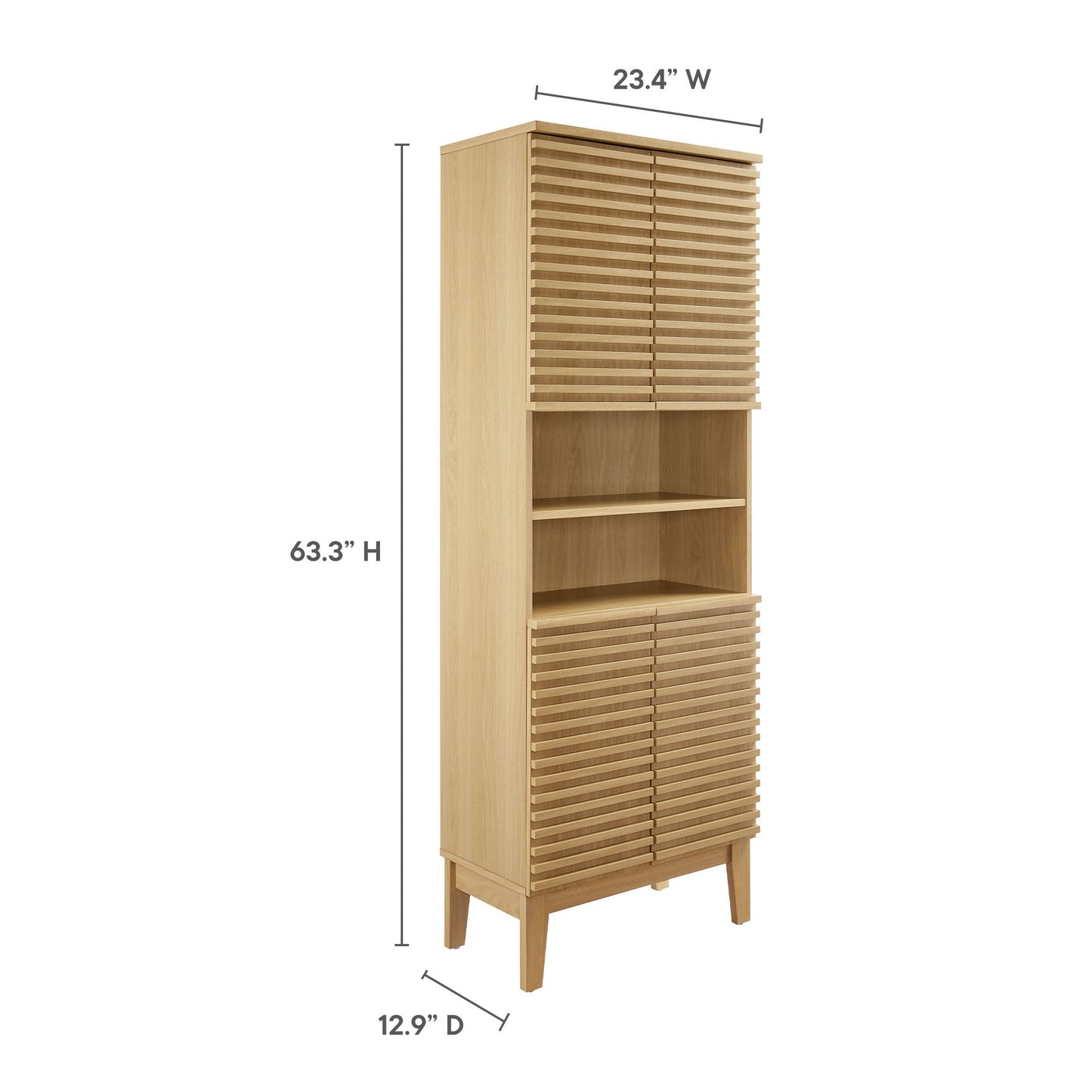 Render Tall Bathroom Storage Cabinet by Modway EEI-6852-OAK