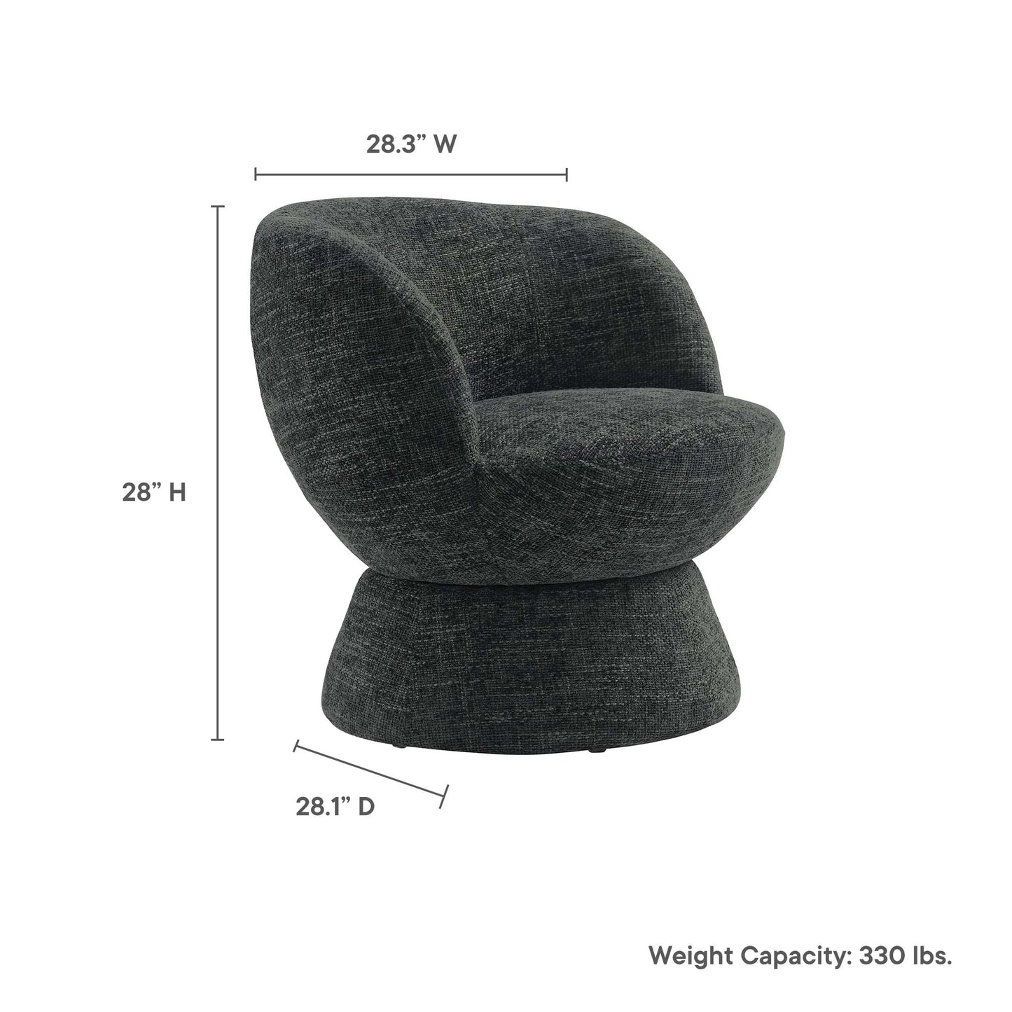 Vesta Chenille Fabric Upholstered Swivel Chair by Modway EEI-6863