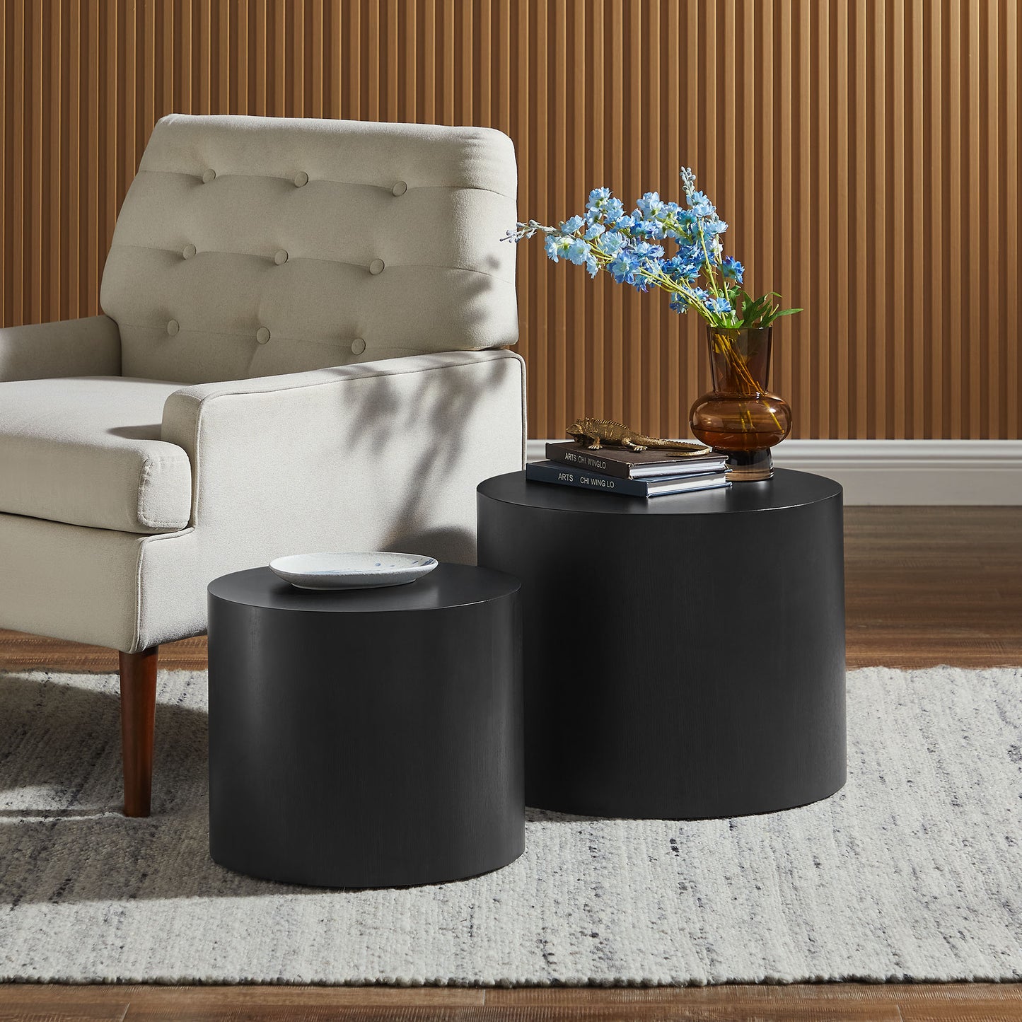 Amani Round Nesting Coffee Tables Set of 2 by Modway