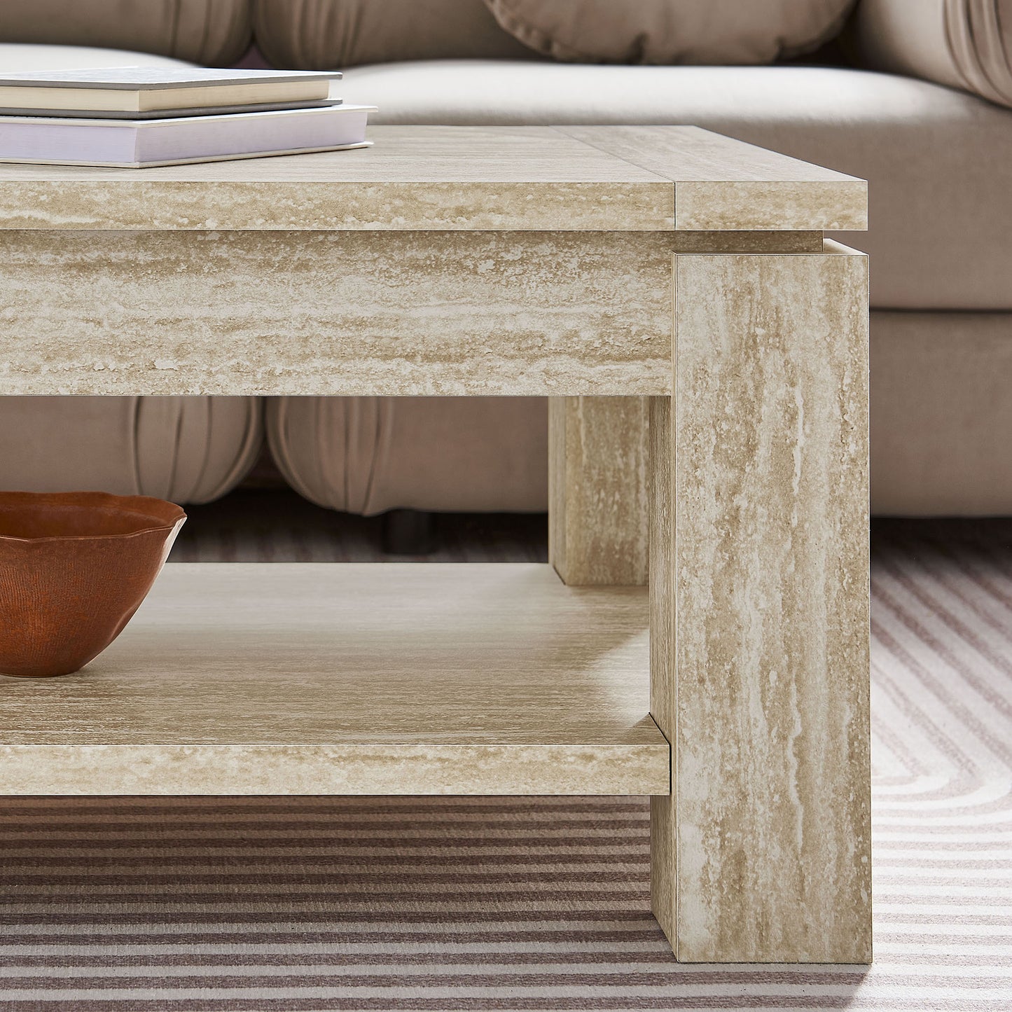 Hollis Travertine Coffee Table by Modway EEI-6908-TRA