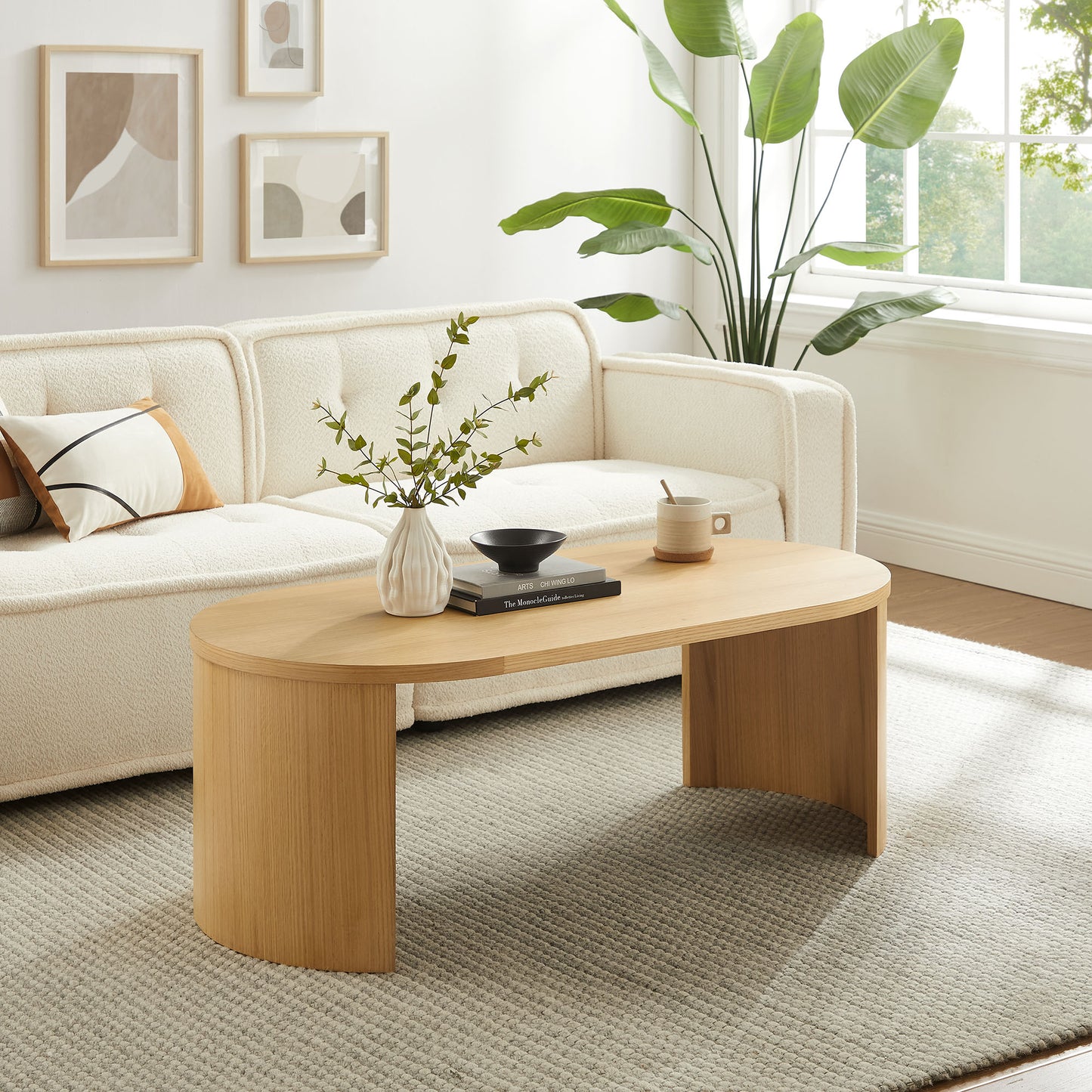 Aspect Oval Wood Coffee Table by Modway EEI-6911-OAK