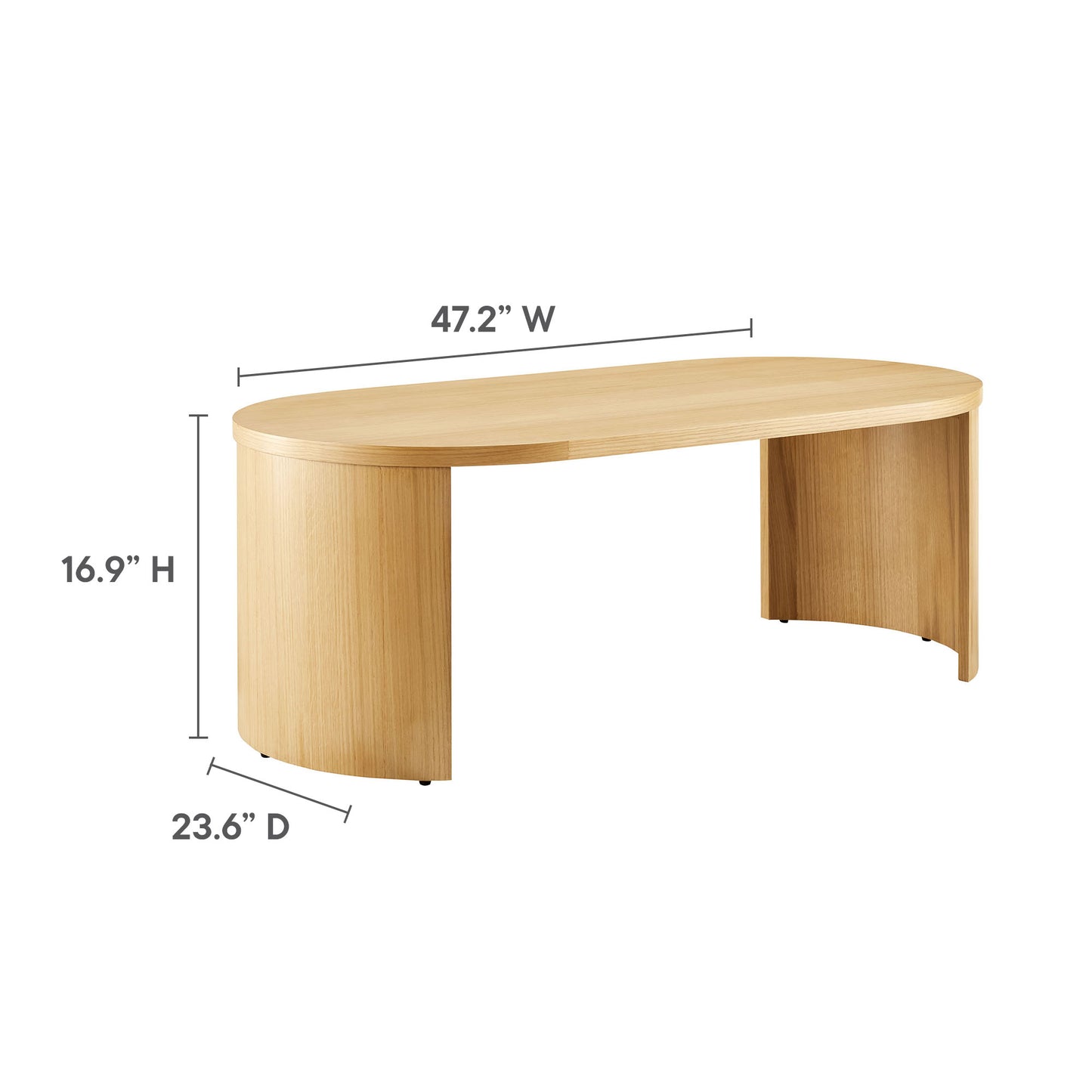 Aspect Oval Wood Coffee Table by Modway EEI-6911-OAK