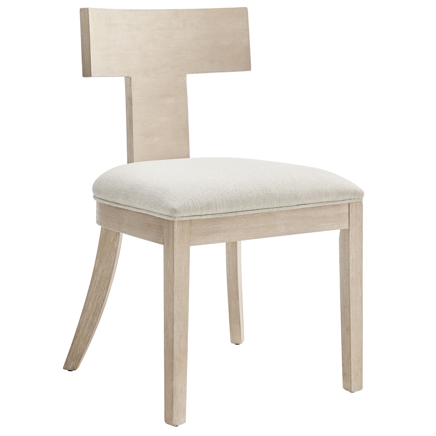 Peregrine Wood and Fabric Upholstered Dining Chairs Set of 2 by Modway