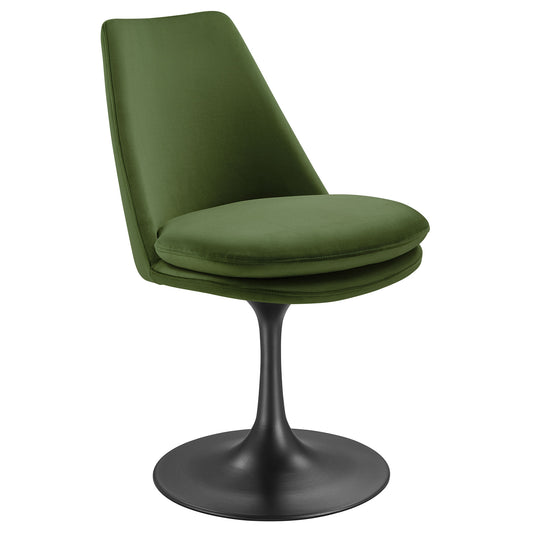 Lippa Performance Velvet Swivel Dining Chair by Modway EEI-6954-BLK-MOG