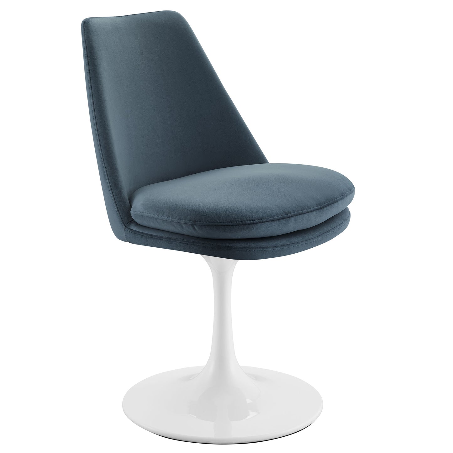 Lippa Performance Velvet Swivel Dining Chair by Modway EEI-6954-WHI-CAB