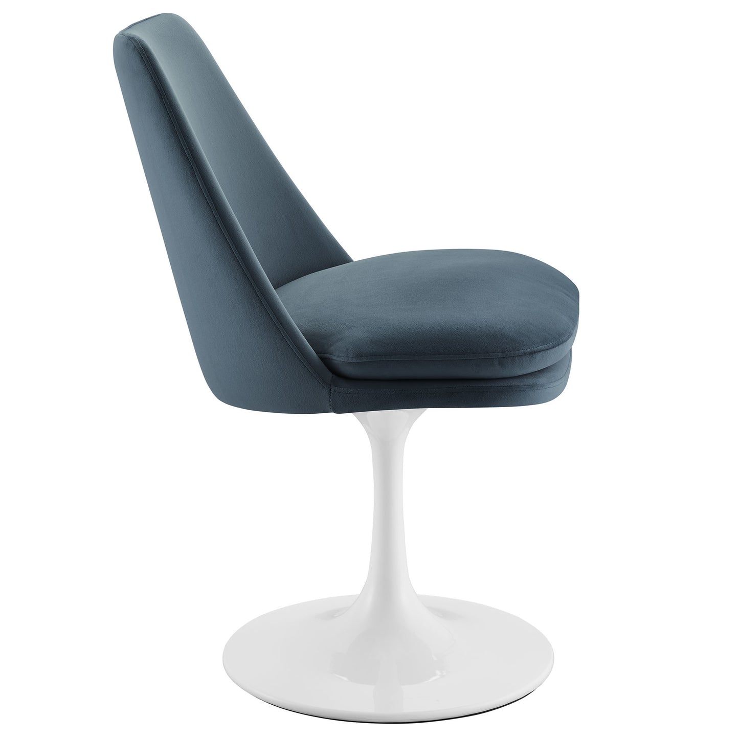 Lippa Performance Velvet Swivel Dining Chair by Modway EEI-6954-WHI-CAB