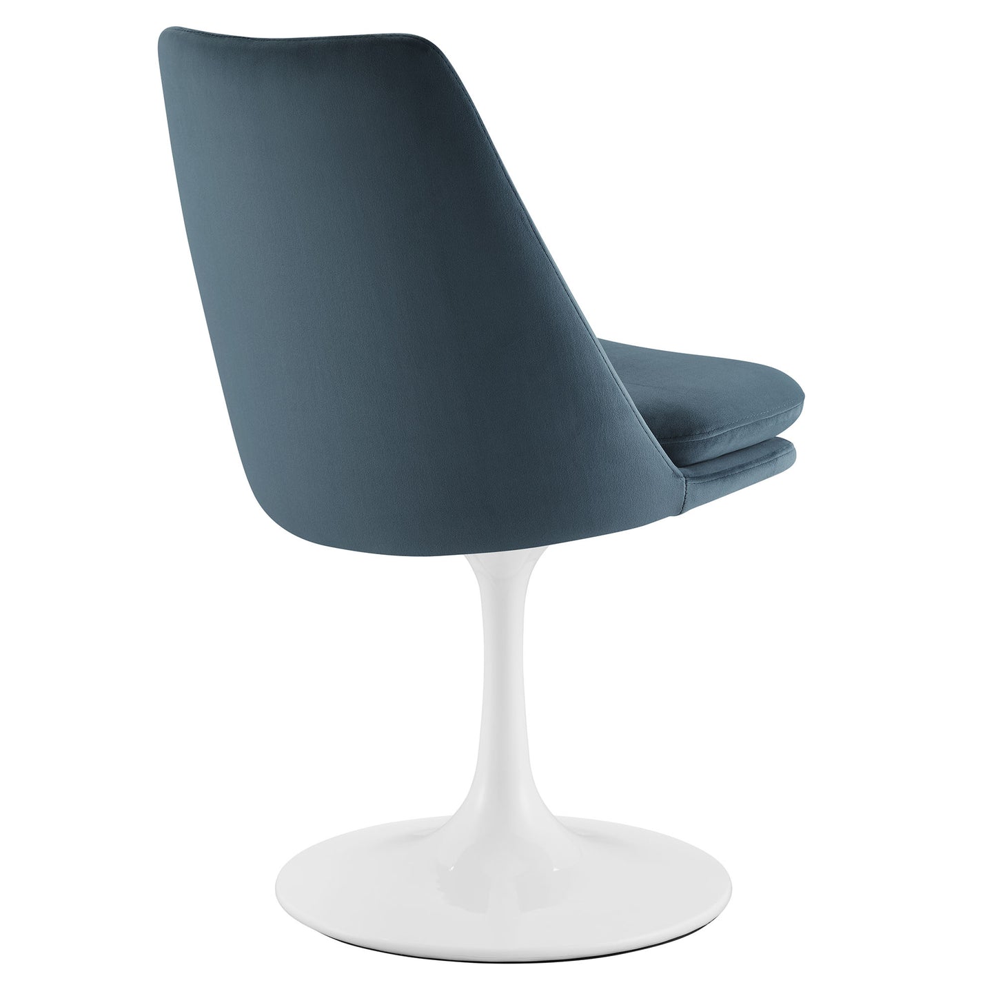 Lippa Performance Velvet Swivel Dining Chair by Modway EEI-6954-WHI-CAB