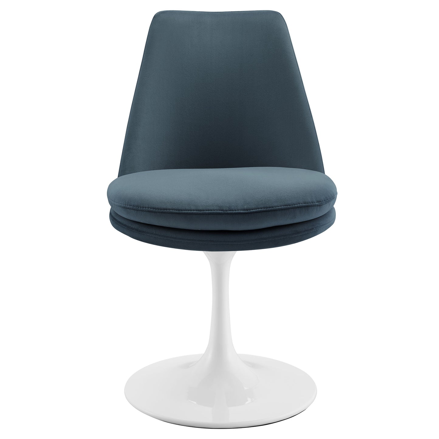 Lippa Performance Velvet Swivel Dining Chair by Modway EEI-6954-WHI-CAB