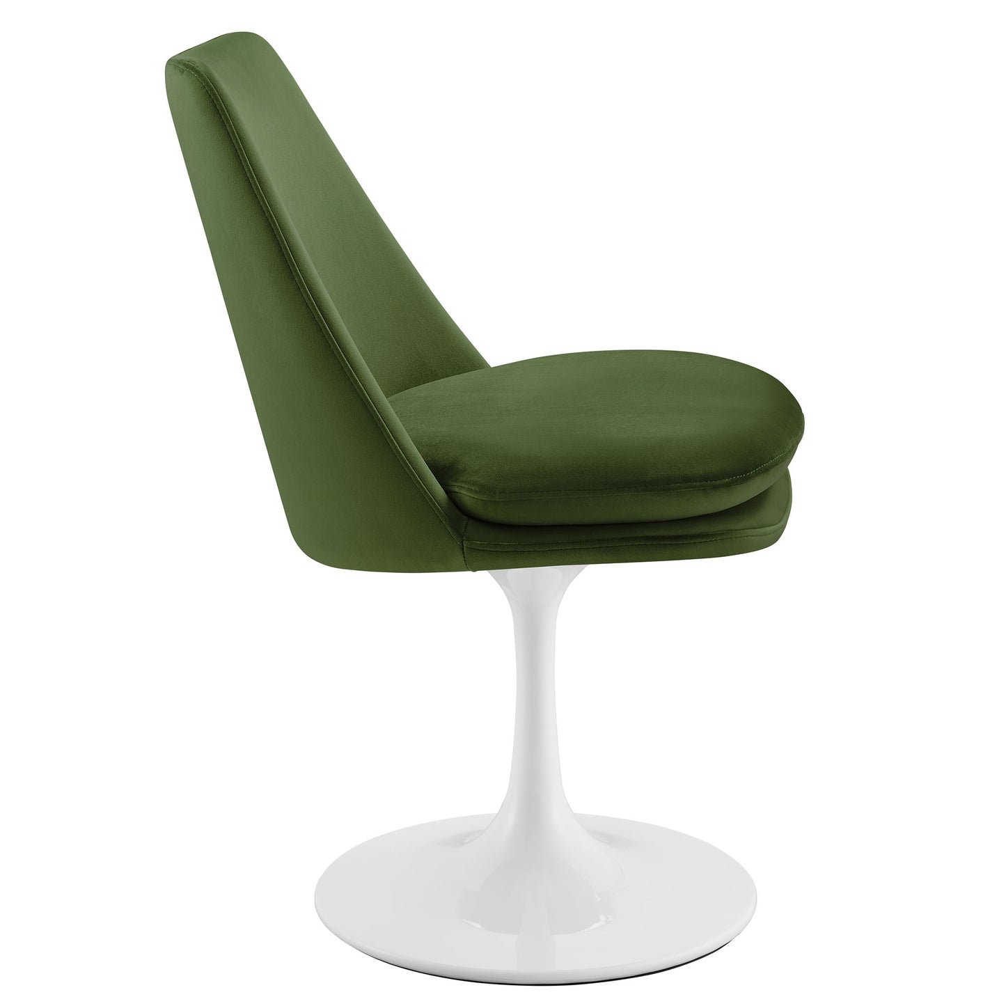 Lippa Performance Velvet Swivel Dining Chair by Modway EEI-6954-WHI-MOG