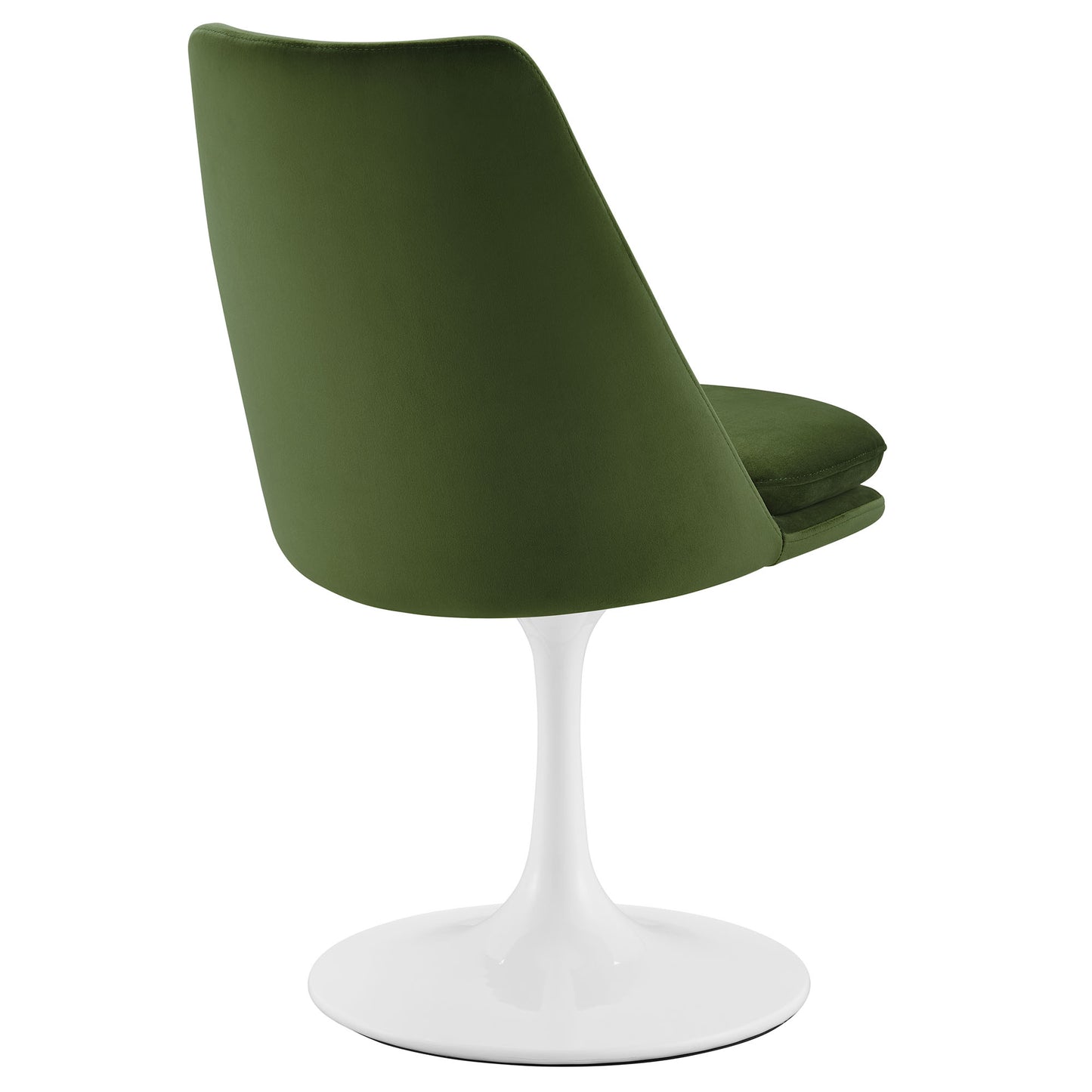 Lippa Performance Velvet Swivel Dining Chair by Modway EEI-6954-WHI-MOG