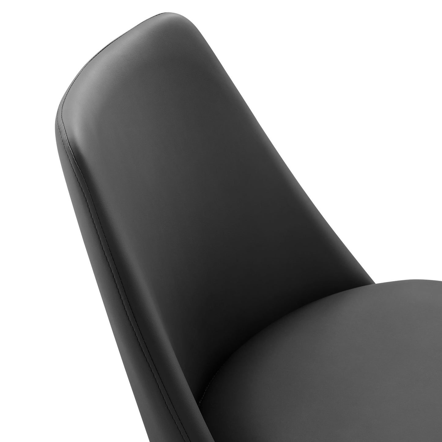 Lippa Vegan Leather Swivel Dining Chair by Modway EEI-6955-BLK-BLK