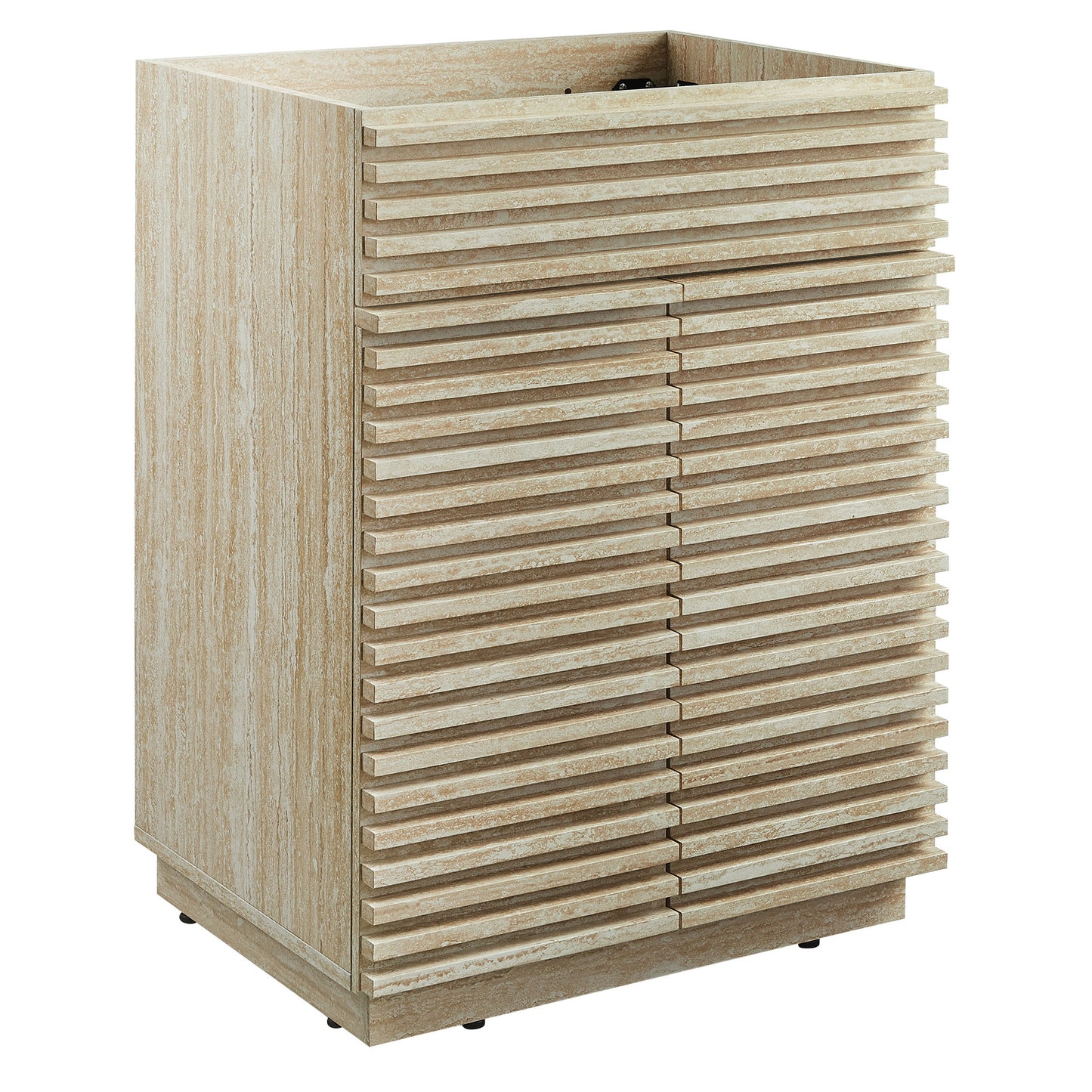 Render 24" Faux Travertine Bathroom Vanity Cabinet (Sink Not Included) by Modway EEI-6967-TRA