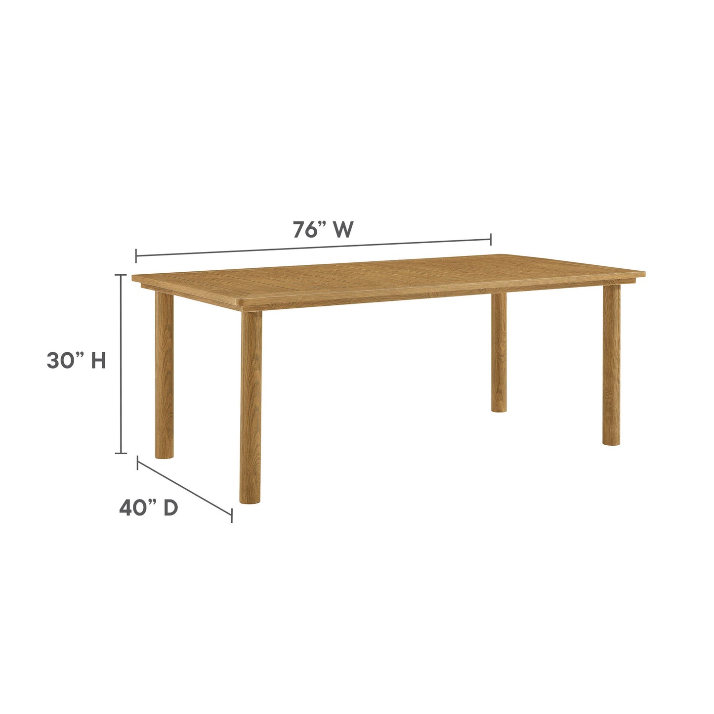 Abacus 7-Piece Rectangular Outdoor Patio Aluminum Dining Table Set with Rattan Armchairs by Modway EEI-7073-SLA-NAT