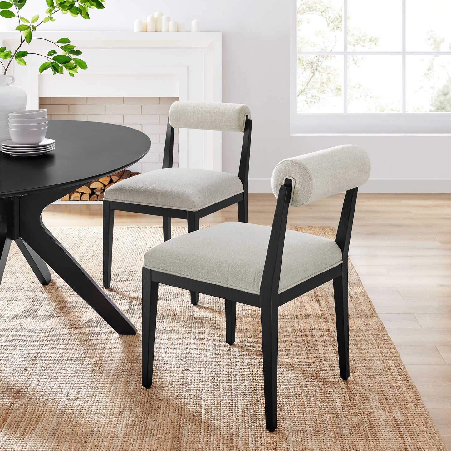 Kai Boucle and Fabric Dining Chair by Modway