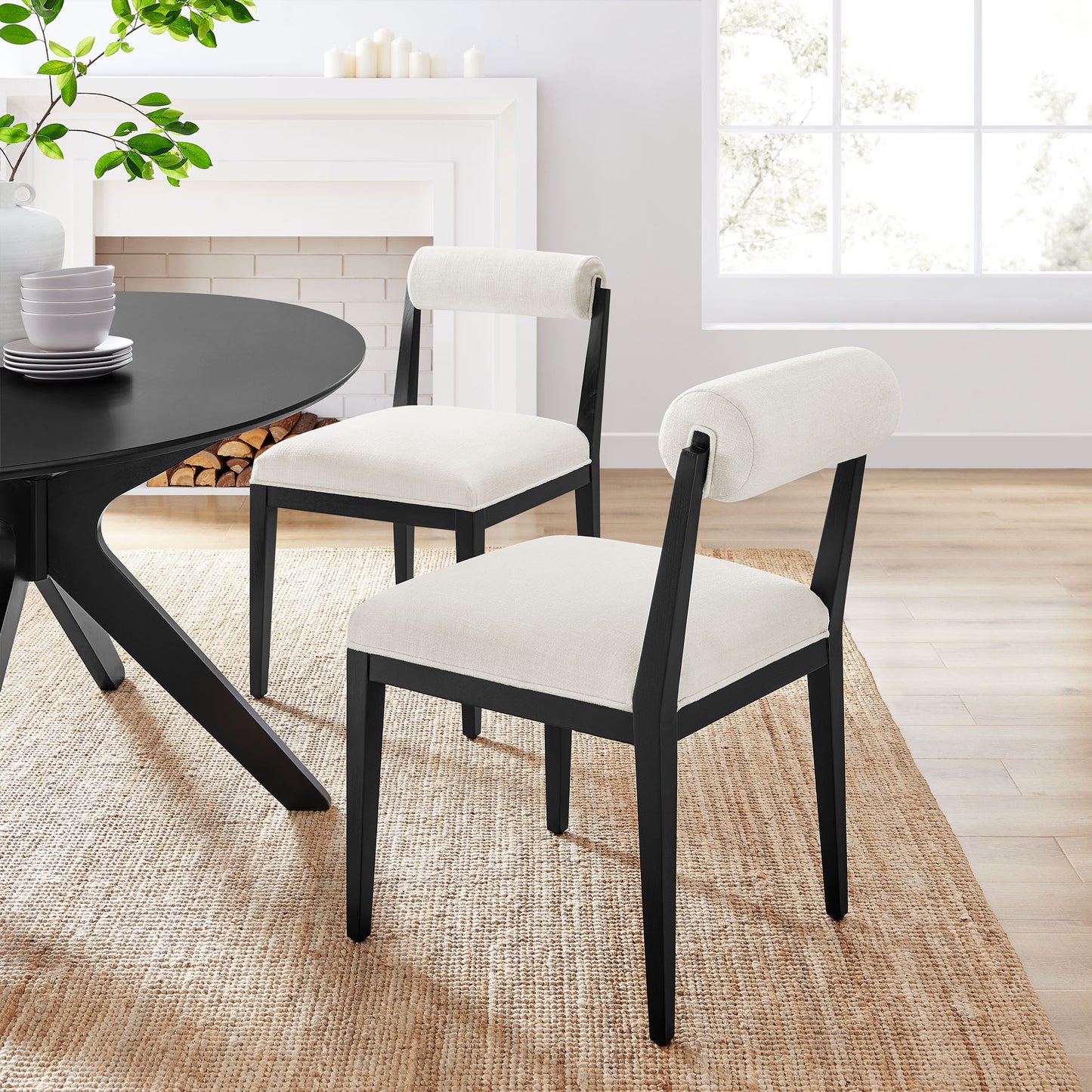 Kai Boucle and Fabric Dining Chair by Modway