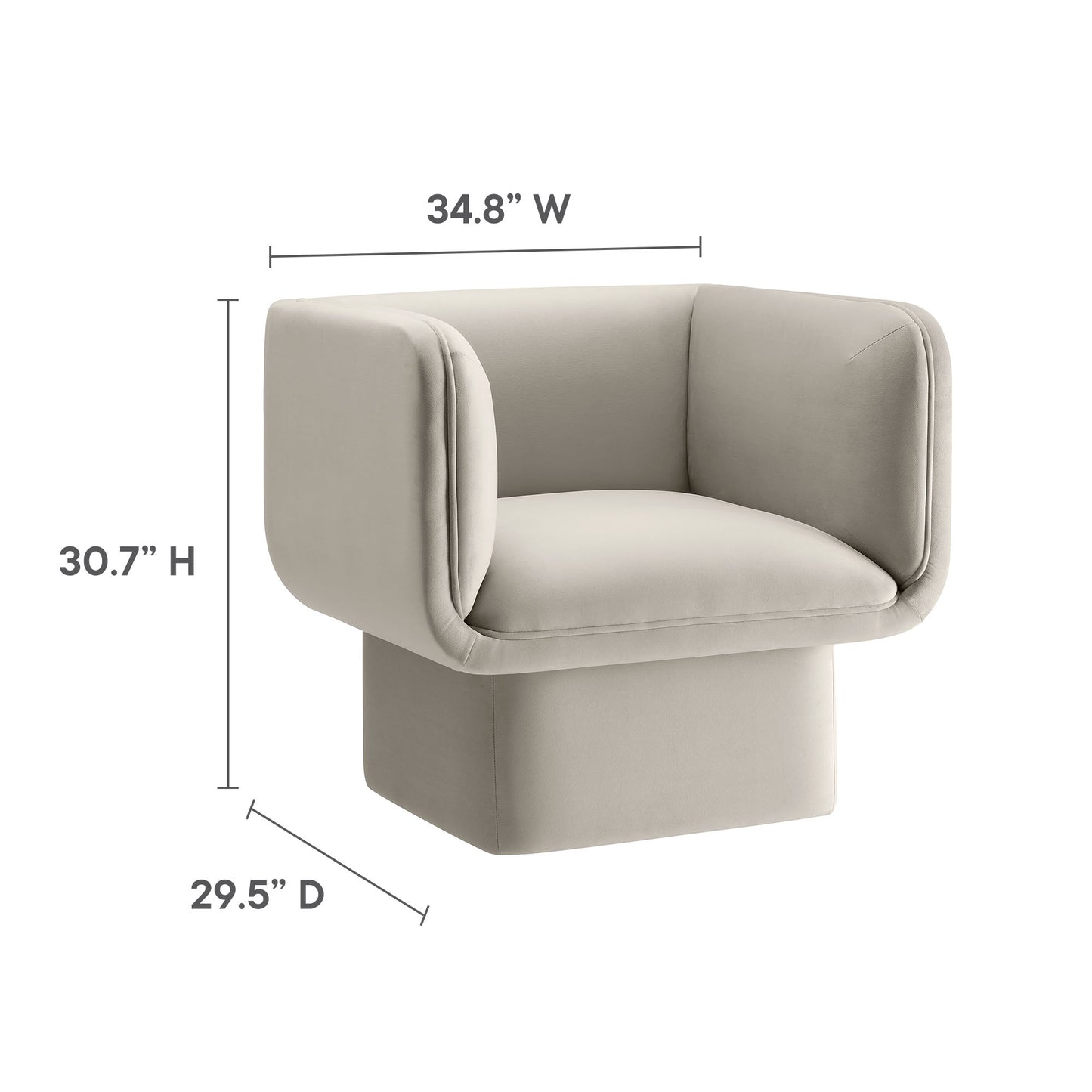 Tate Performance Velvet Accent Chair by Modway